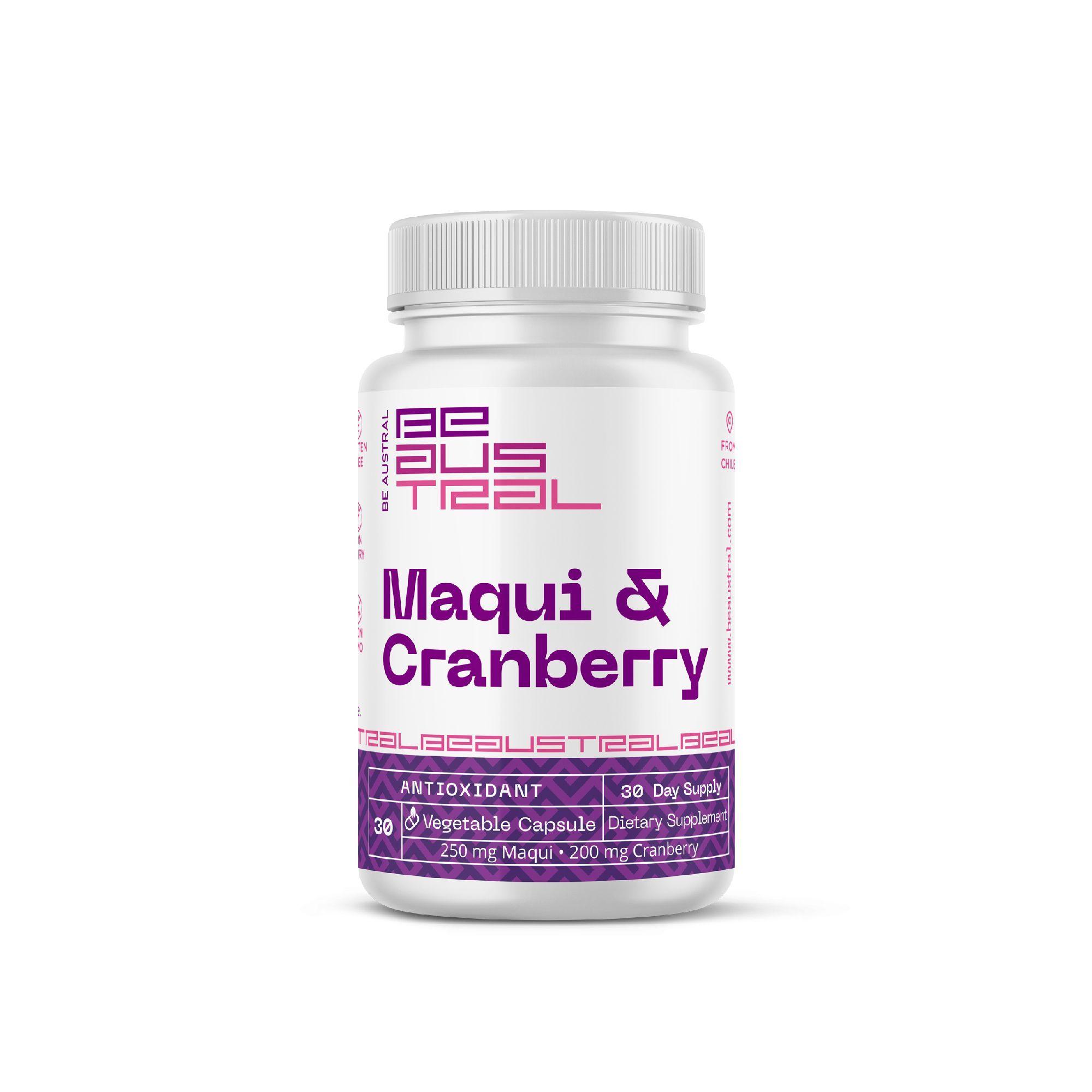 Maqui Cranberry Anitoxidante Suplemento Vegano 30 Cápsulas-0