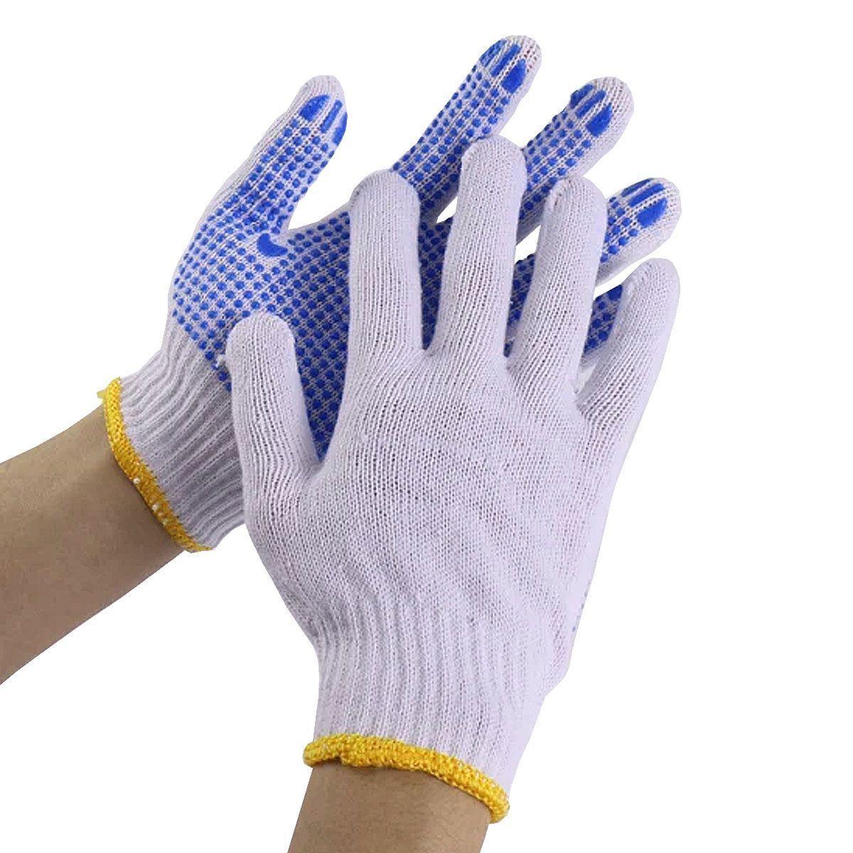 Pack 12 Guantes de Trabajo Pigmentado Puntos de Goma, Marca Flovi-2