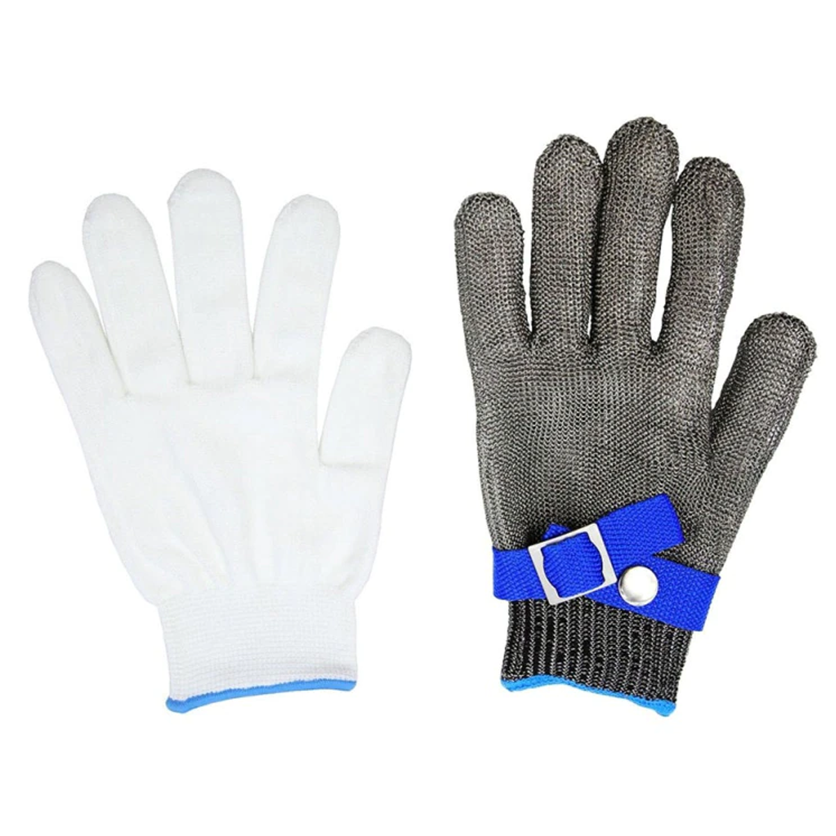 Guantes Resistentes Al Corte Acero Inoxidable Carnicero Caza-2