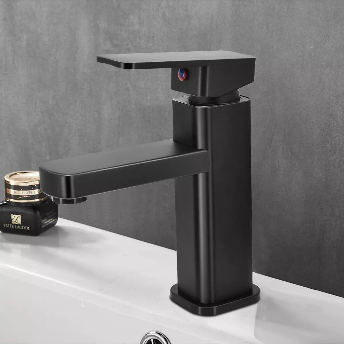 Llave Monomando Lavamanos Metálica, incluye flexibles, Marca Flovi-2