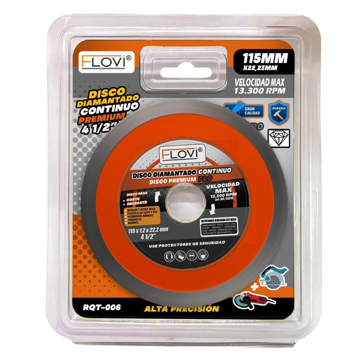 Disco Diamantado Continuo 4,5", Marca Flovi-2
