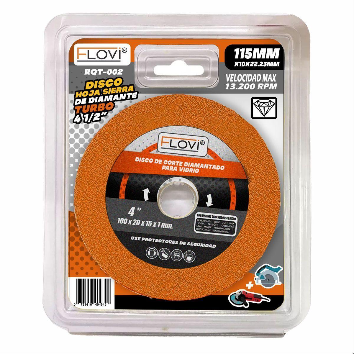 Disco de Corte Diamantado para Vidrio, Loza, Cerámica. Marca Flovi-1
