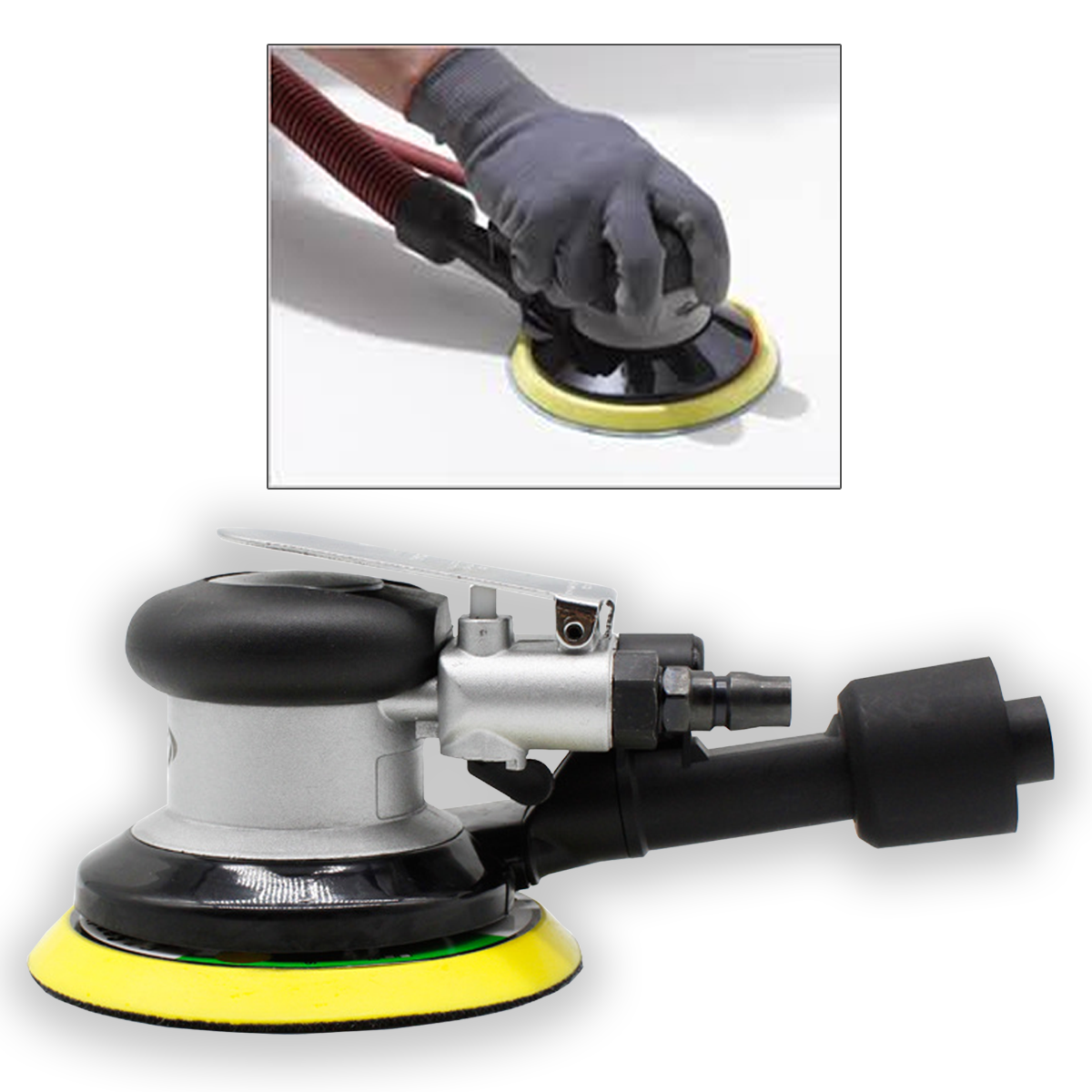 Lijadora Profesional Orbital Neumática 5 Pulgadas, Marca Flovi-2