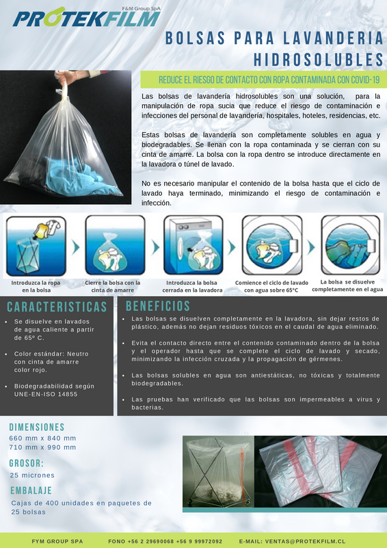 Bolsas de Lavandería Hidrosolubles 660 x 840 - 1 Pack: 25 unidades.-1