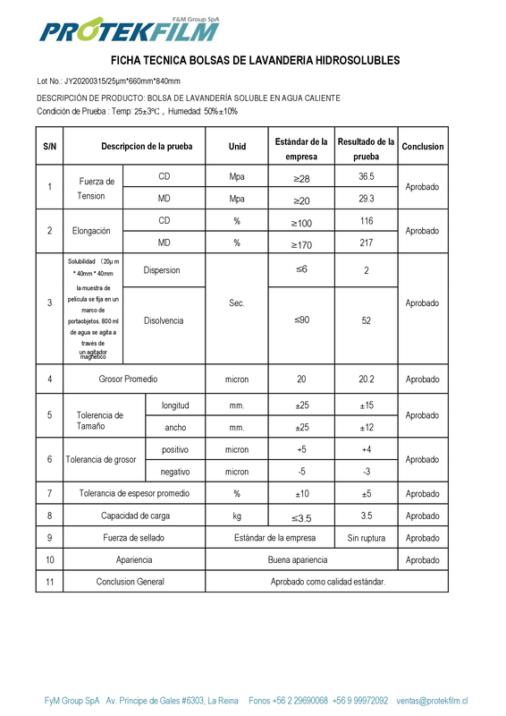 Bolsas de Lavandería Hidrosolubles 660 x 840 - 1 Pack: 25 unidades.-2