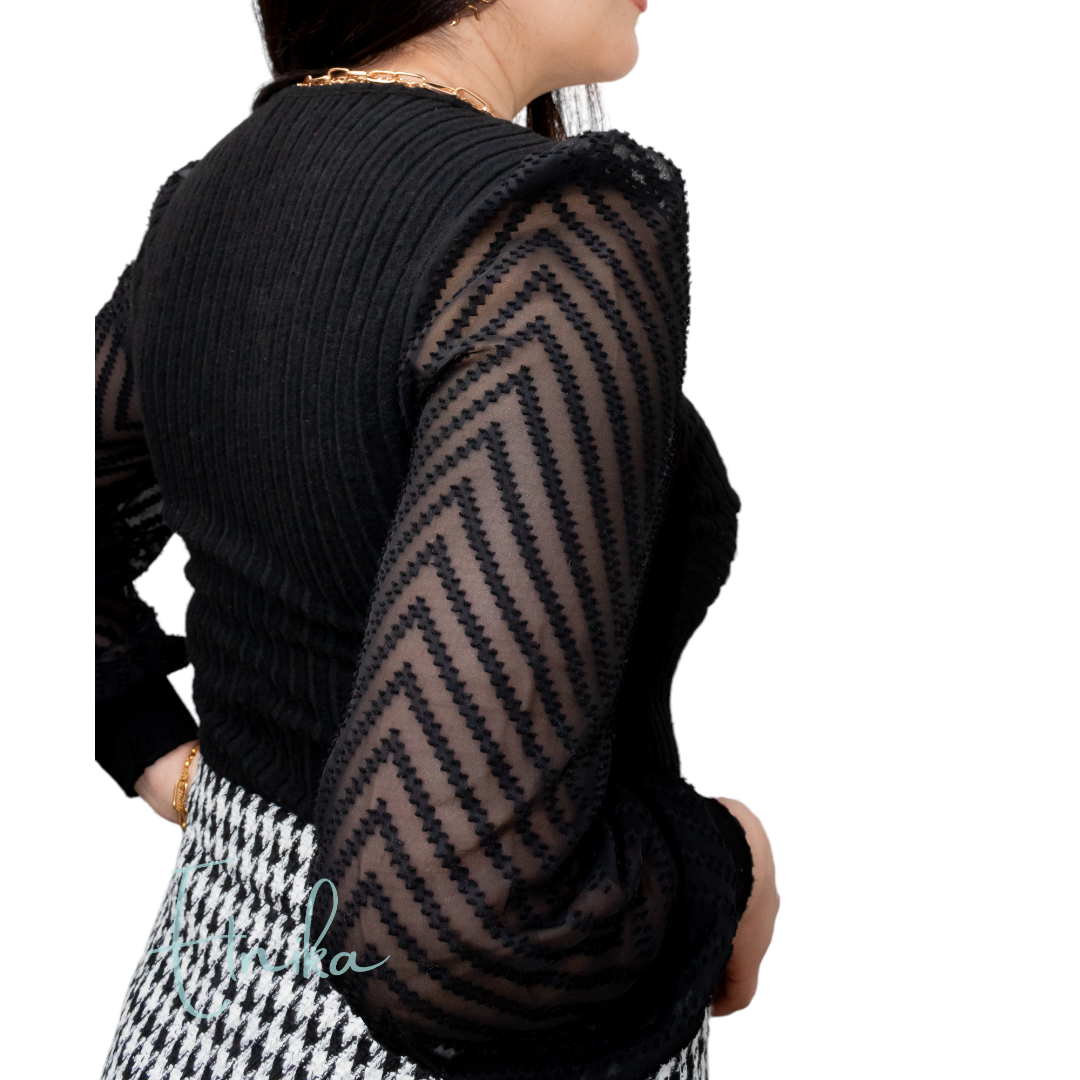 Blusa Negro manga larga Prince -2