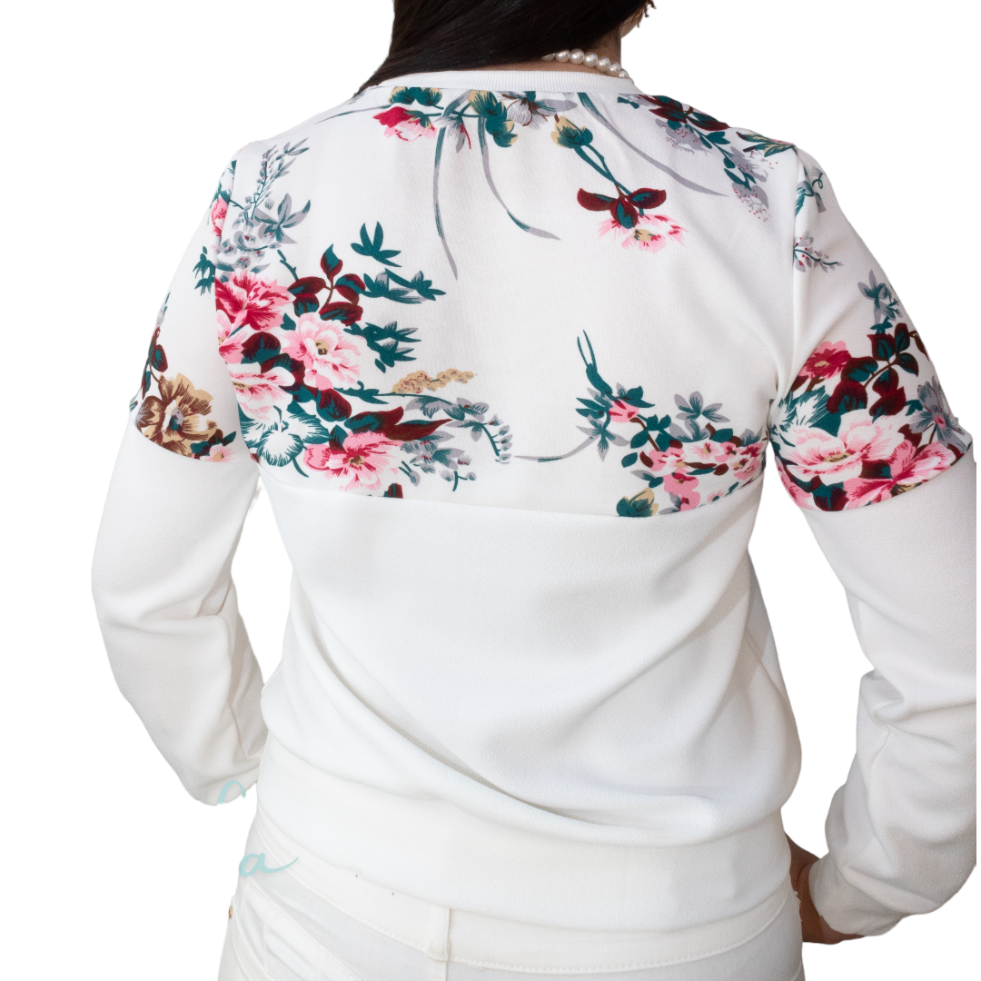Poleron Blanco Pullover manga larga Lucia -3