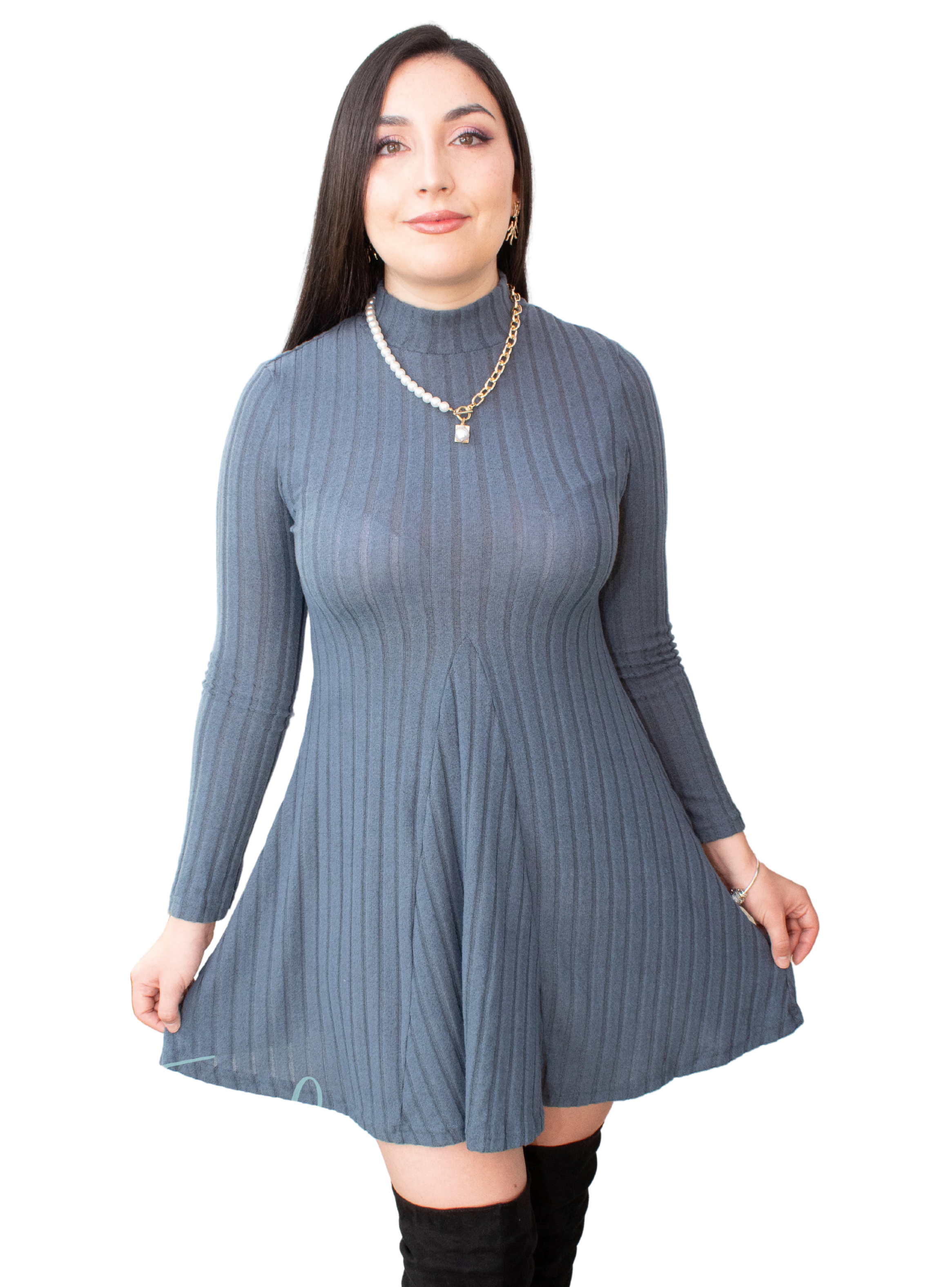 VESTIDO LANILLA CAMPANITA BLU-2