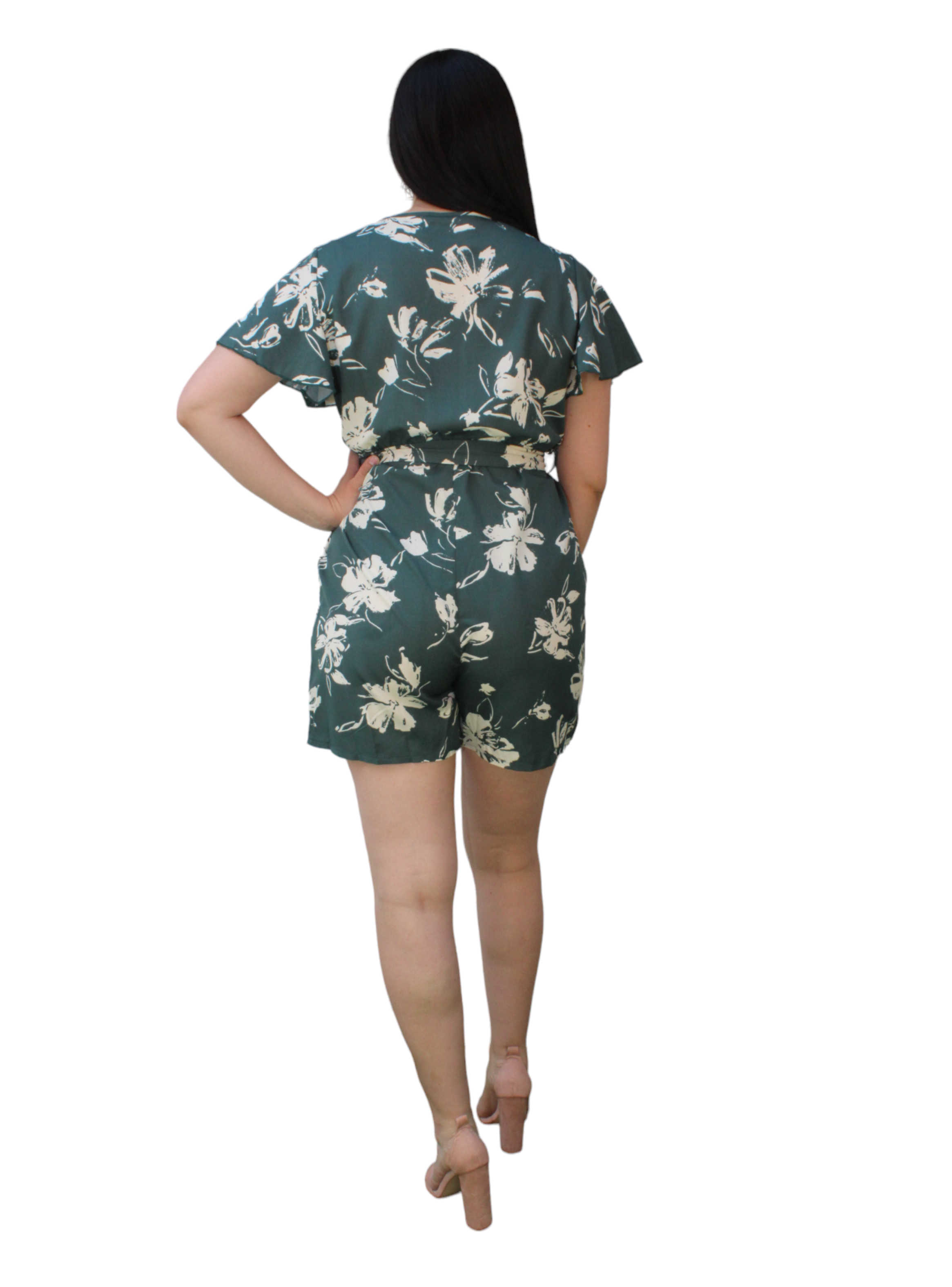 Enterito Short Corto Verde Bohemio-3