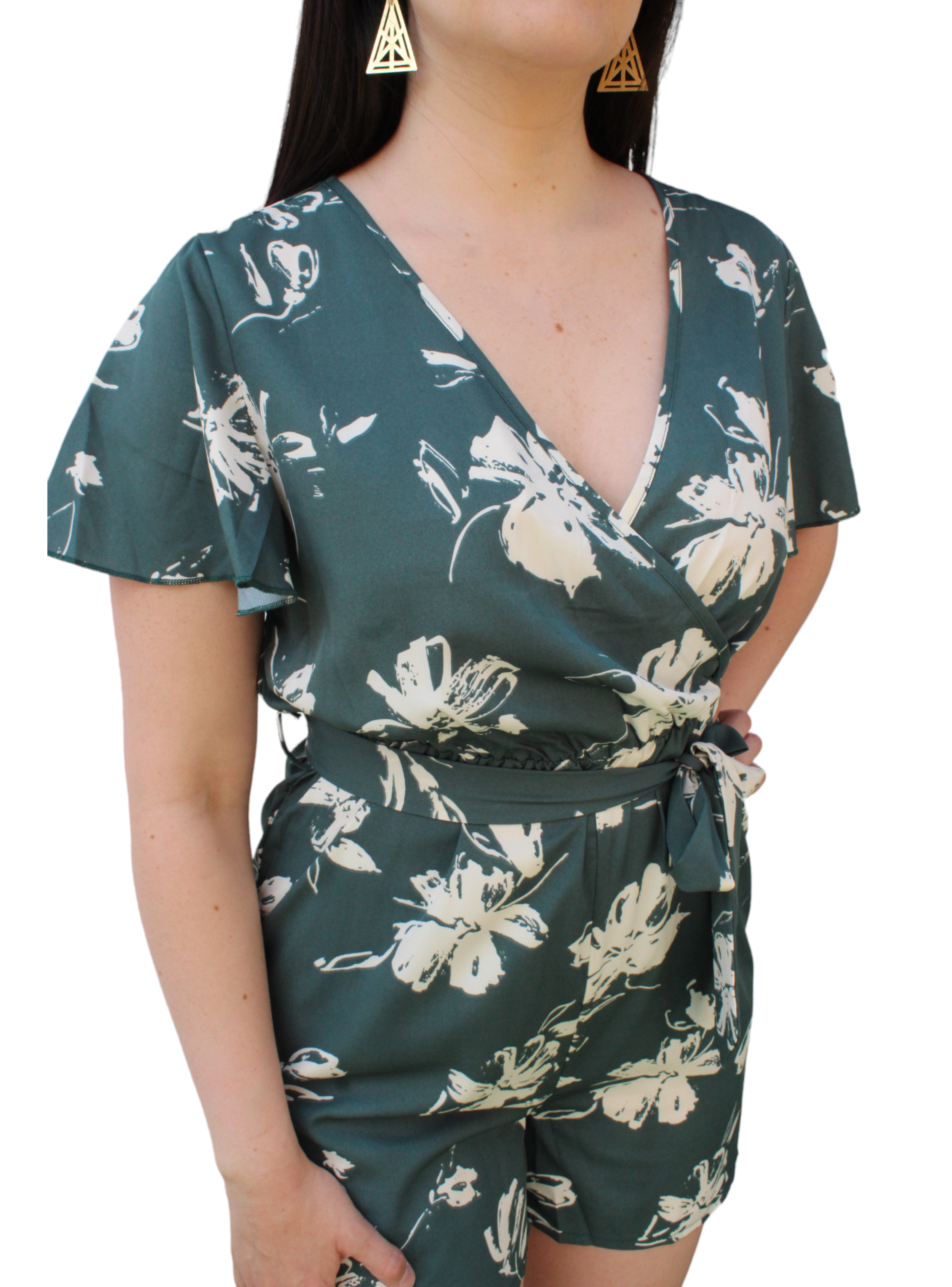 Enterito Short Corto Verde Bohemio-5