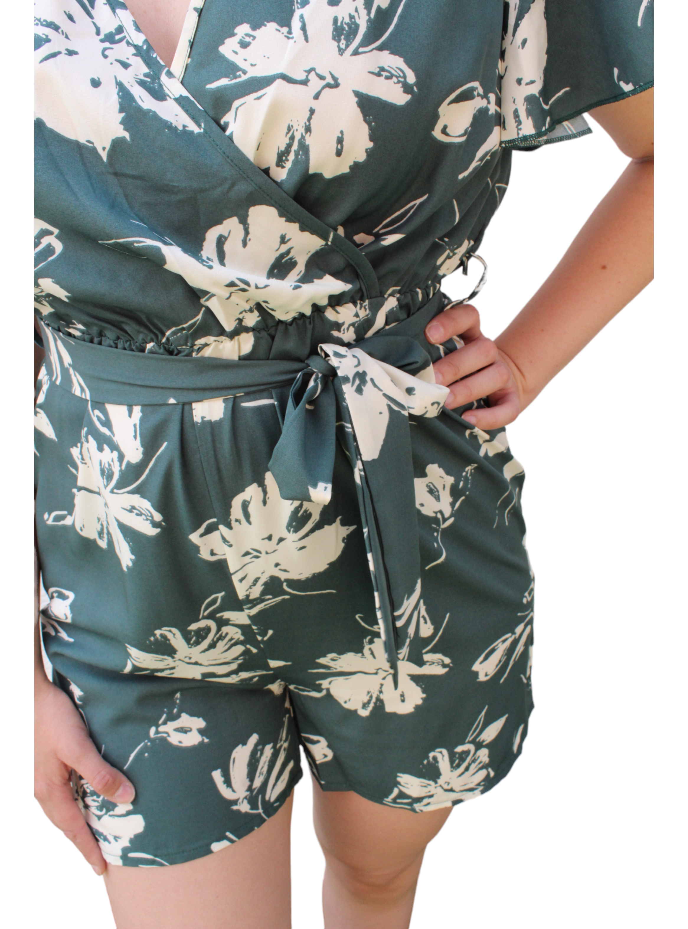 Enterito Short Corto Verde Bohemio-6
