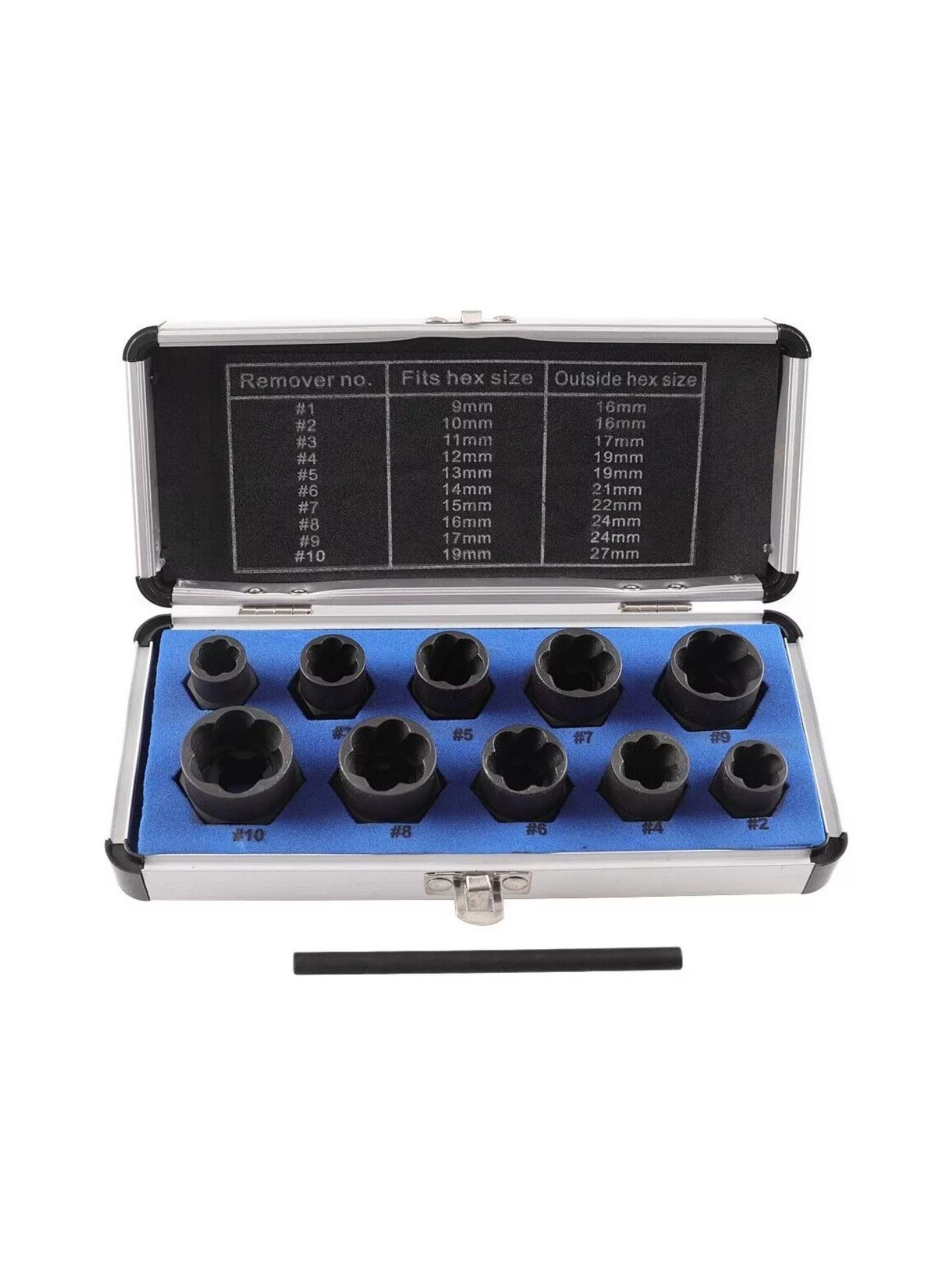 Set Dados Extractores Pernos Y Tuercas Rodadas 9 A 19mm-0