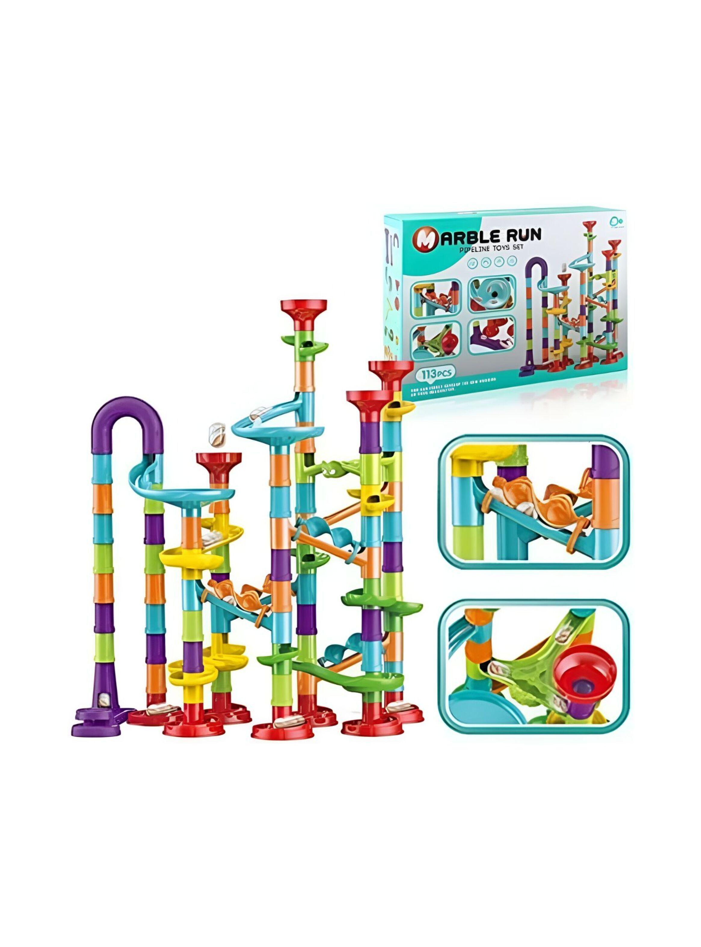 Pista De Bolitas De Construcción 113 Piezas-0