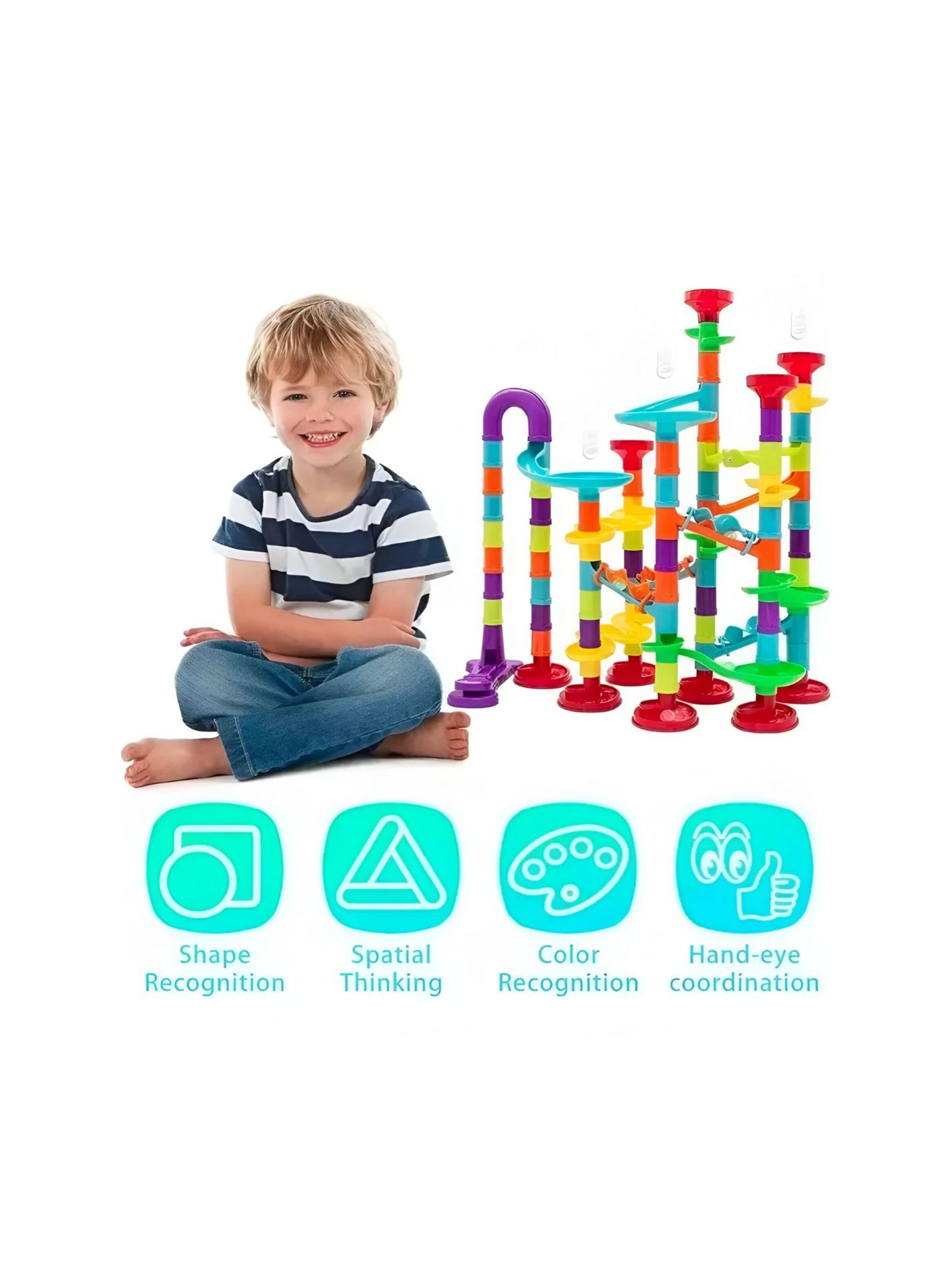 Pista De Bolitas De Construcción 113 Piezas-2