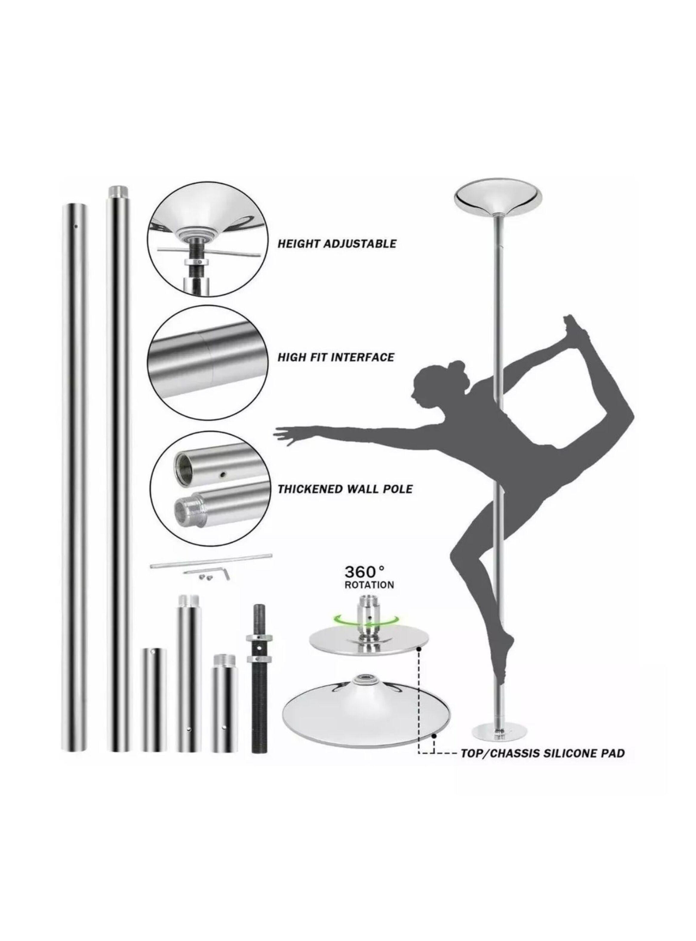 Barra Profesional Pole Dance Fitness Portátil Fijo-giratorio-0