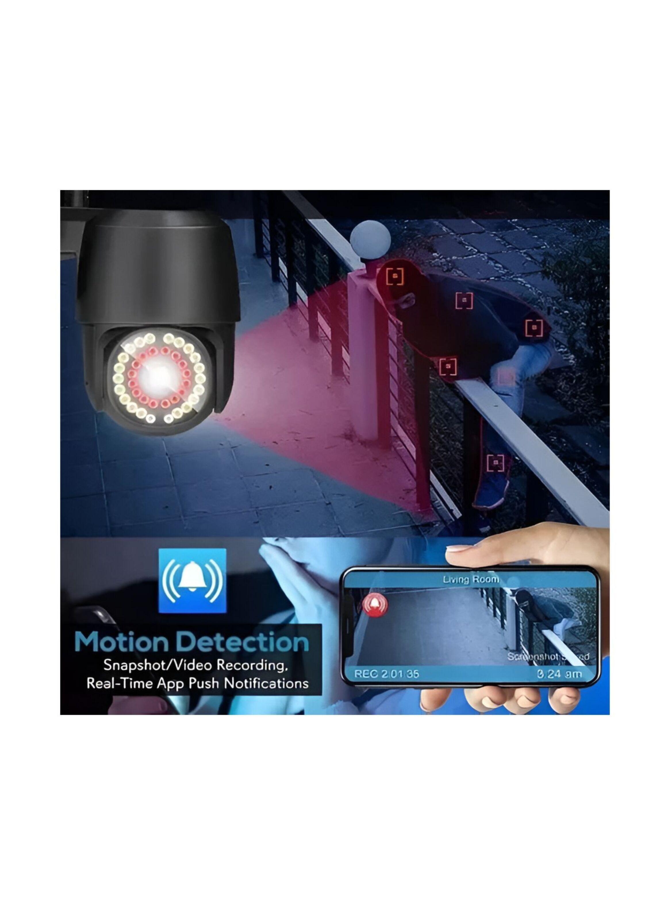 Cámara De Seguridad Wifi 38 Led Hd 1080p Con Alarma Color Negro-2
