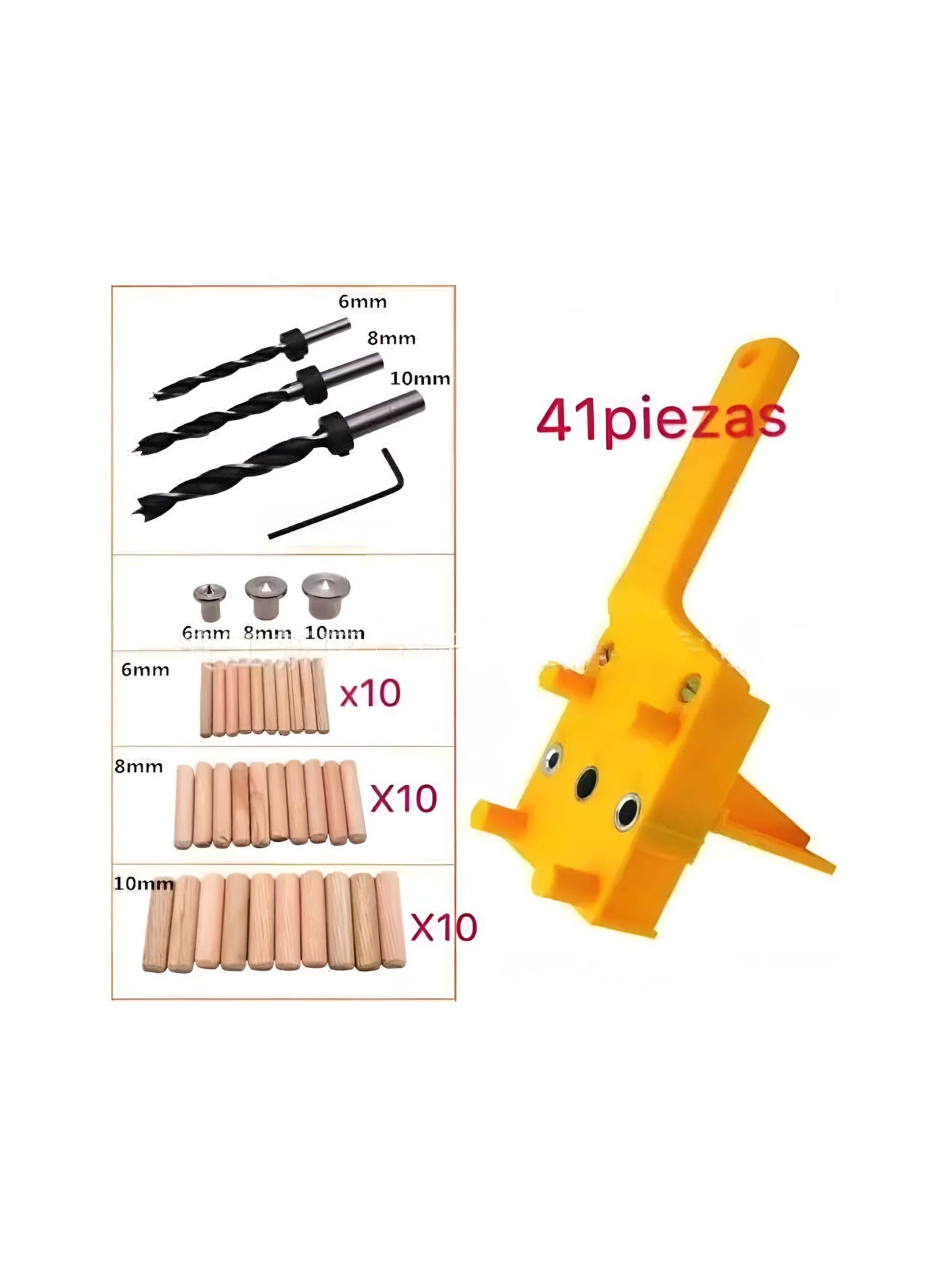 Set 41 Guía Plantilla Para Tarugos De Madera Amarrillo-3