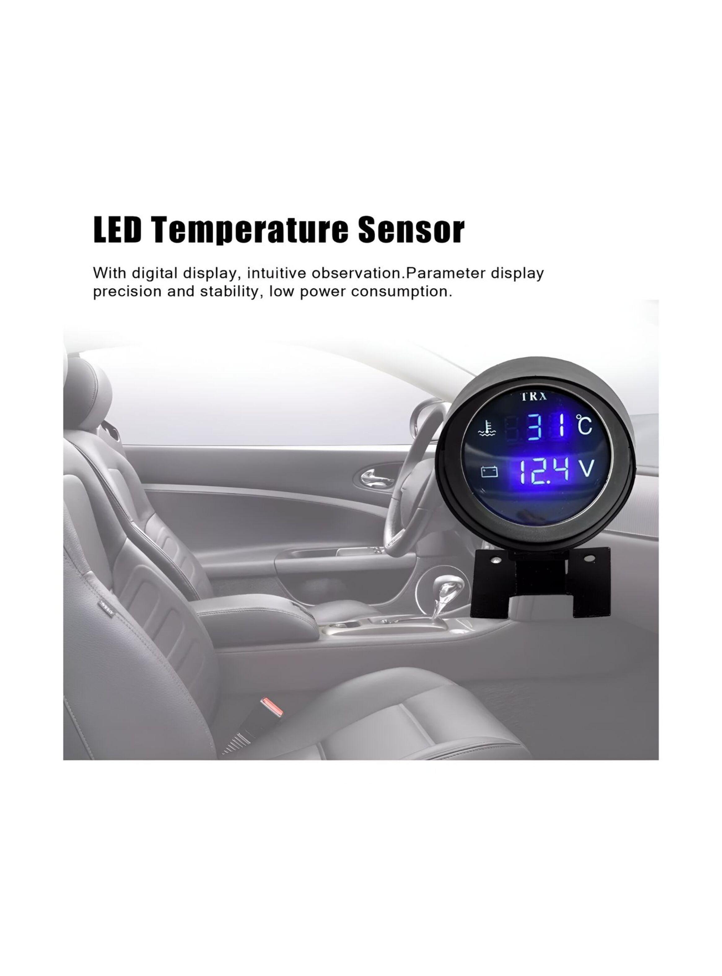 Voltímetro Medidor De Temperatura Del Agua Del Coche-1