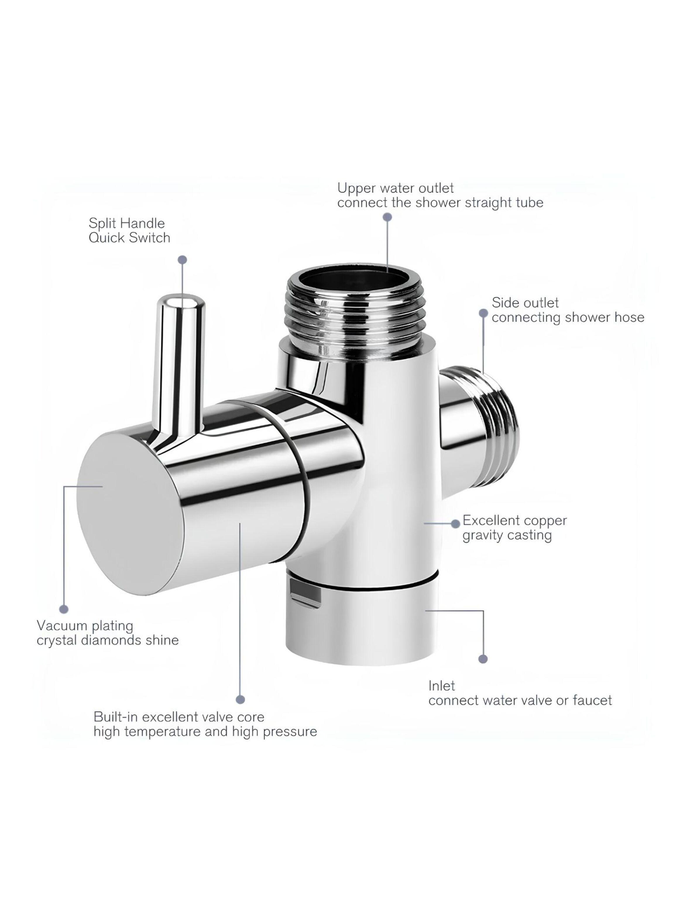 Llave Paso Bidet 1/2 Hi X 1/2 He X 1/2 He Cromada-1