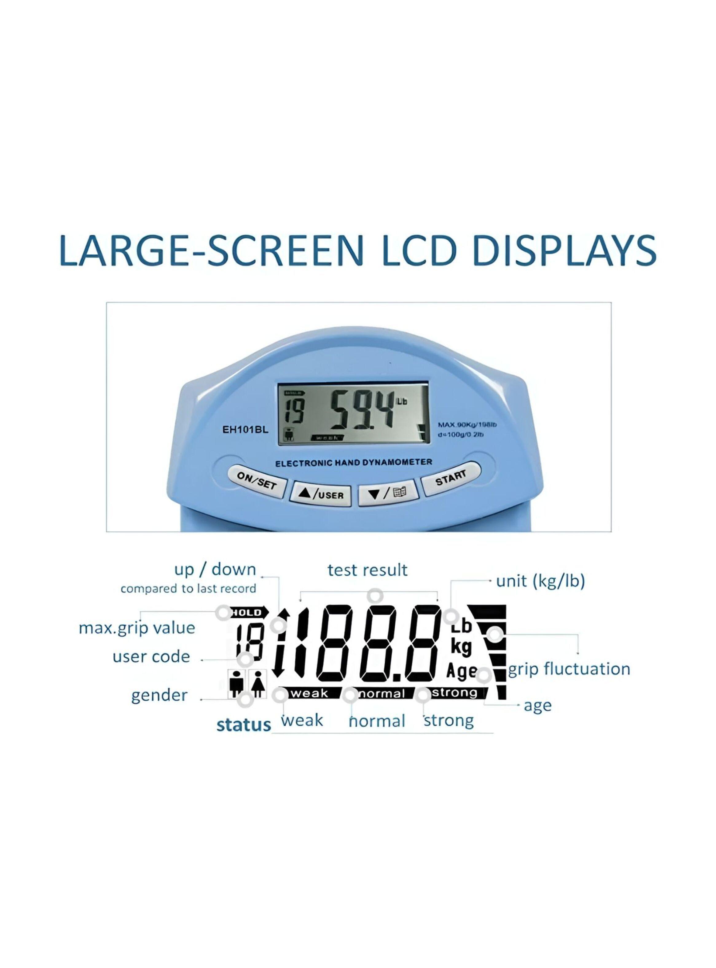 Dinamómetro Digital Lcd 90 Kg/198ib Medición Potencia-2
