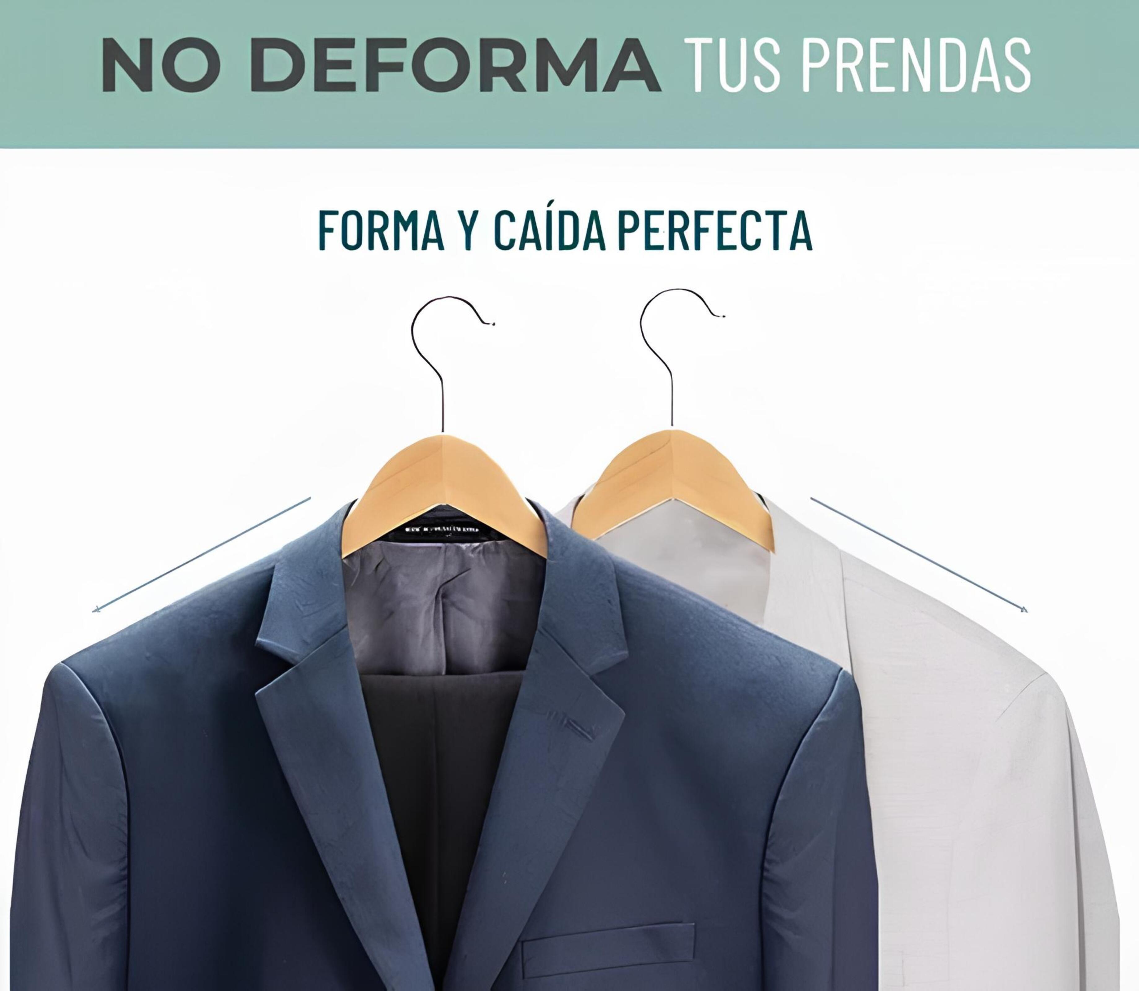 Colgadores De Ropa Madera Set 10 Ganchos-3