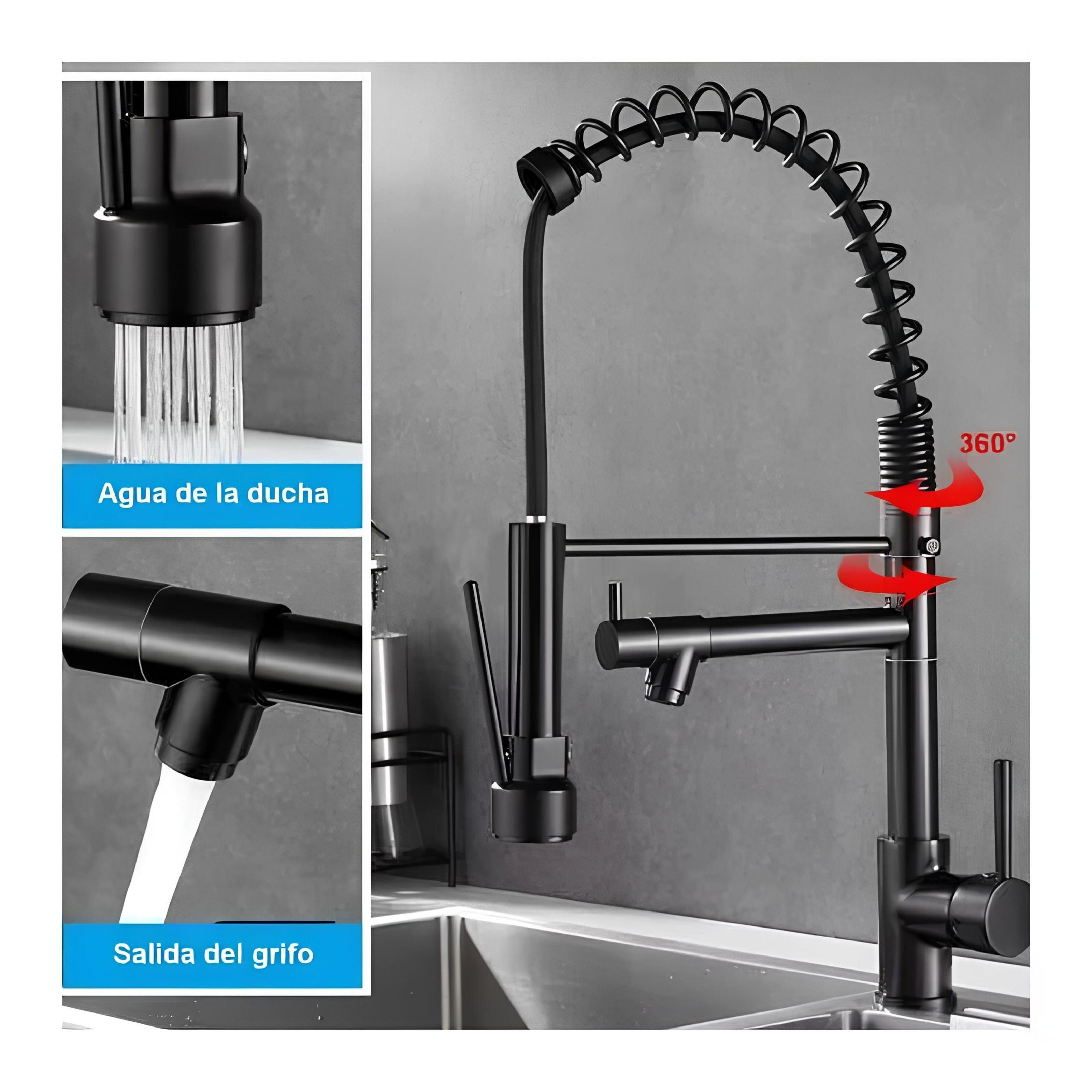 Grifo Llave Lavaplatos Monomando Cocina Extensible-2