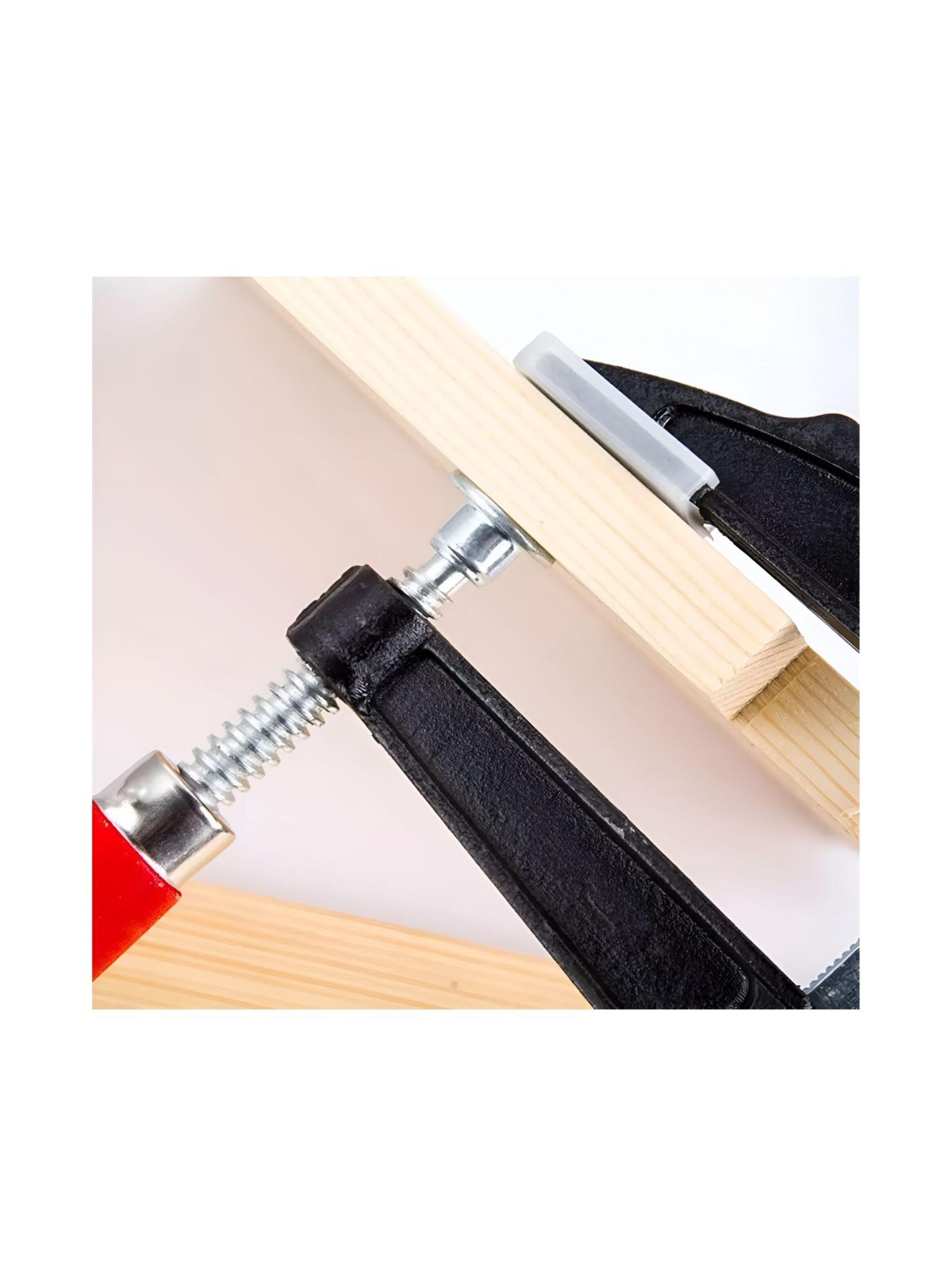 Set 4 Prensas Carpintero F Sargento 50x200mm Mango Madera-1