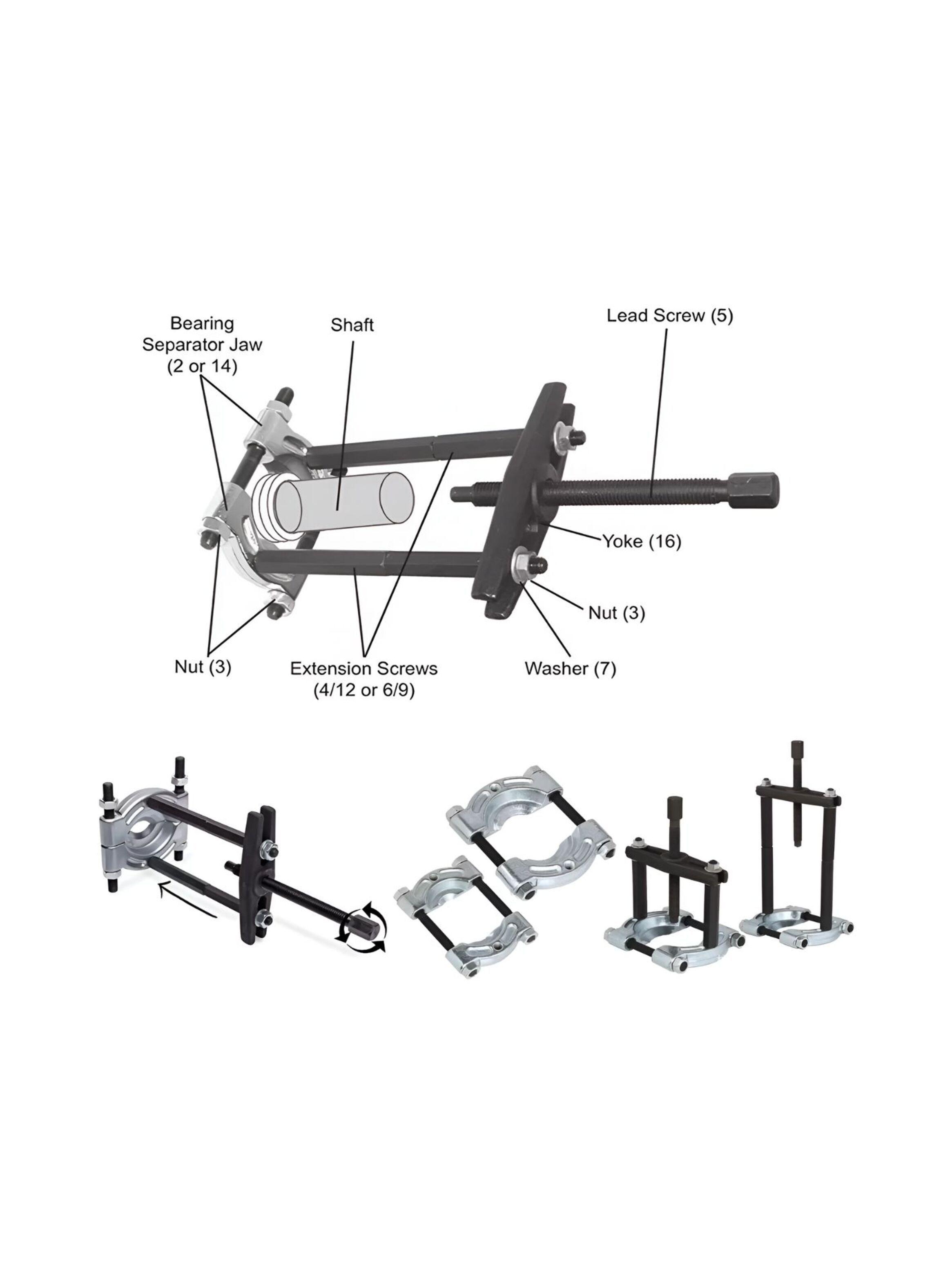 Kit-set Extractor De Bujes Y Rodamientos 14pcs-2