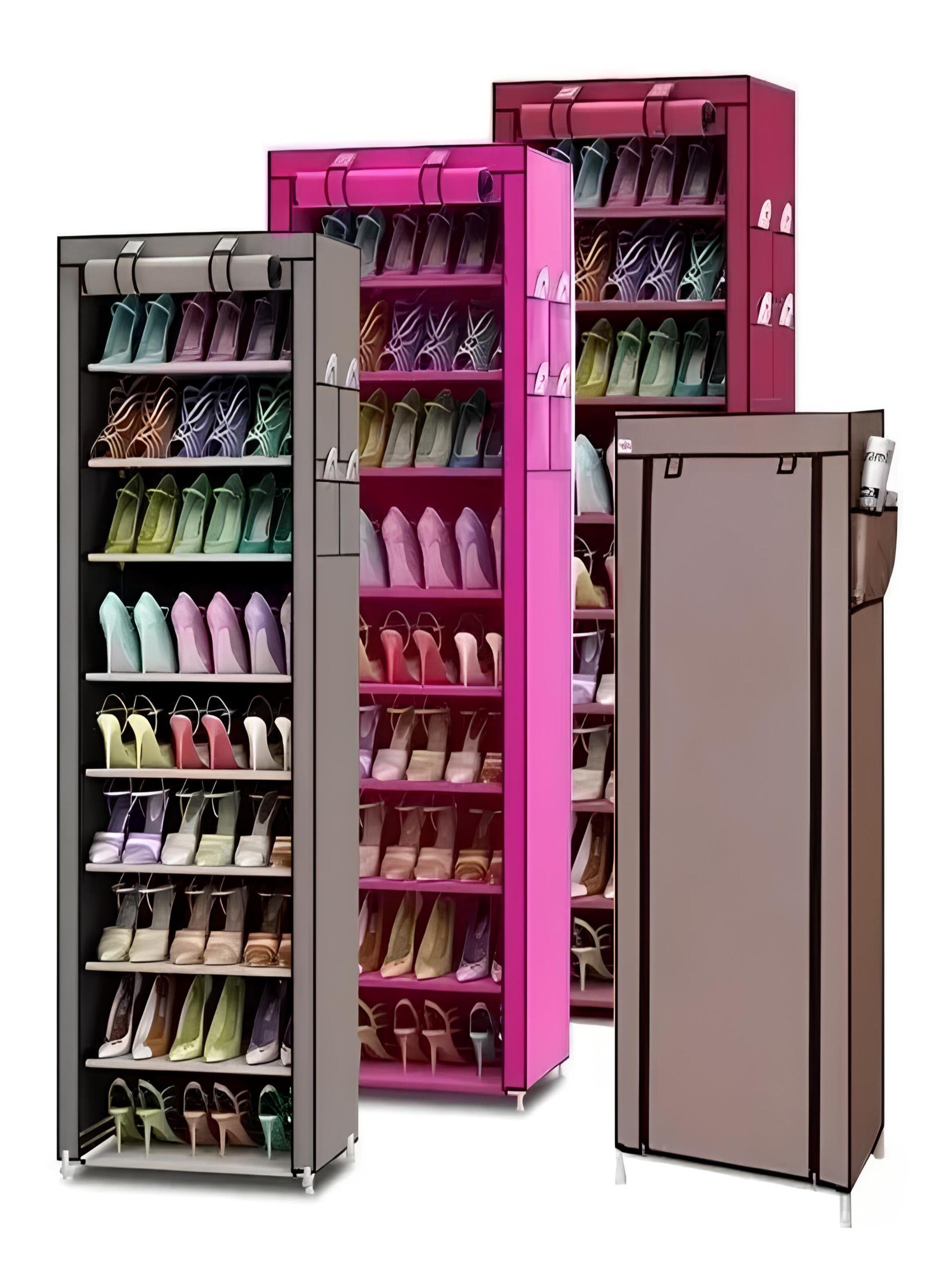 Zapatero 9 Pisos Organizador Armable Burdeo-0