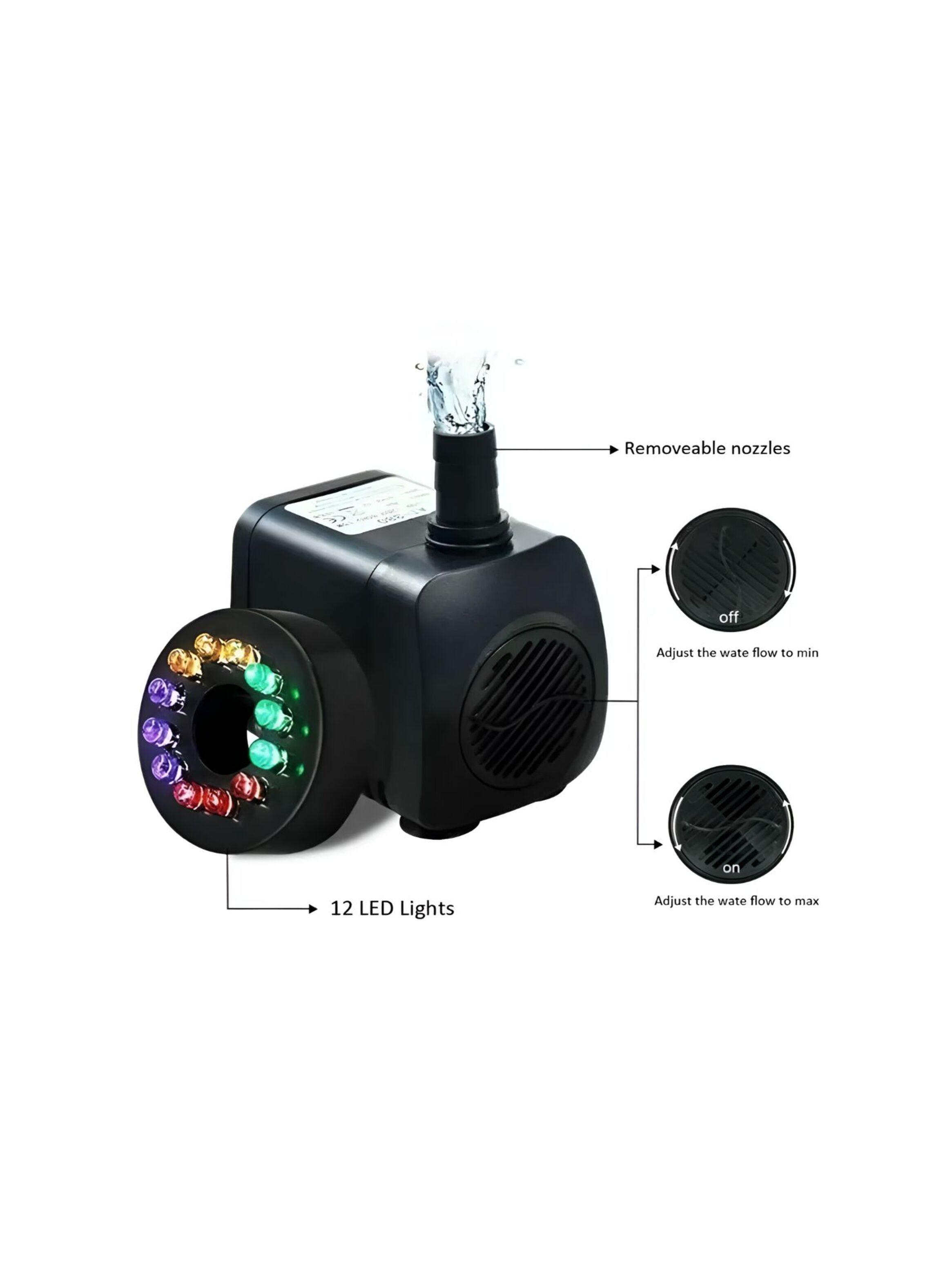 Bomba De Agua Sumergible 12 Luces Led Pileta Acuario Koi-1