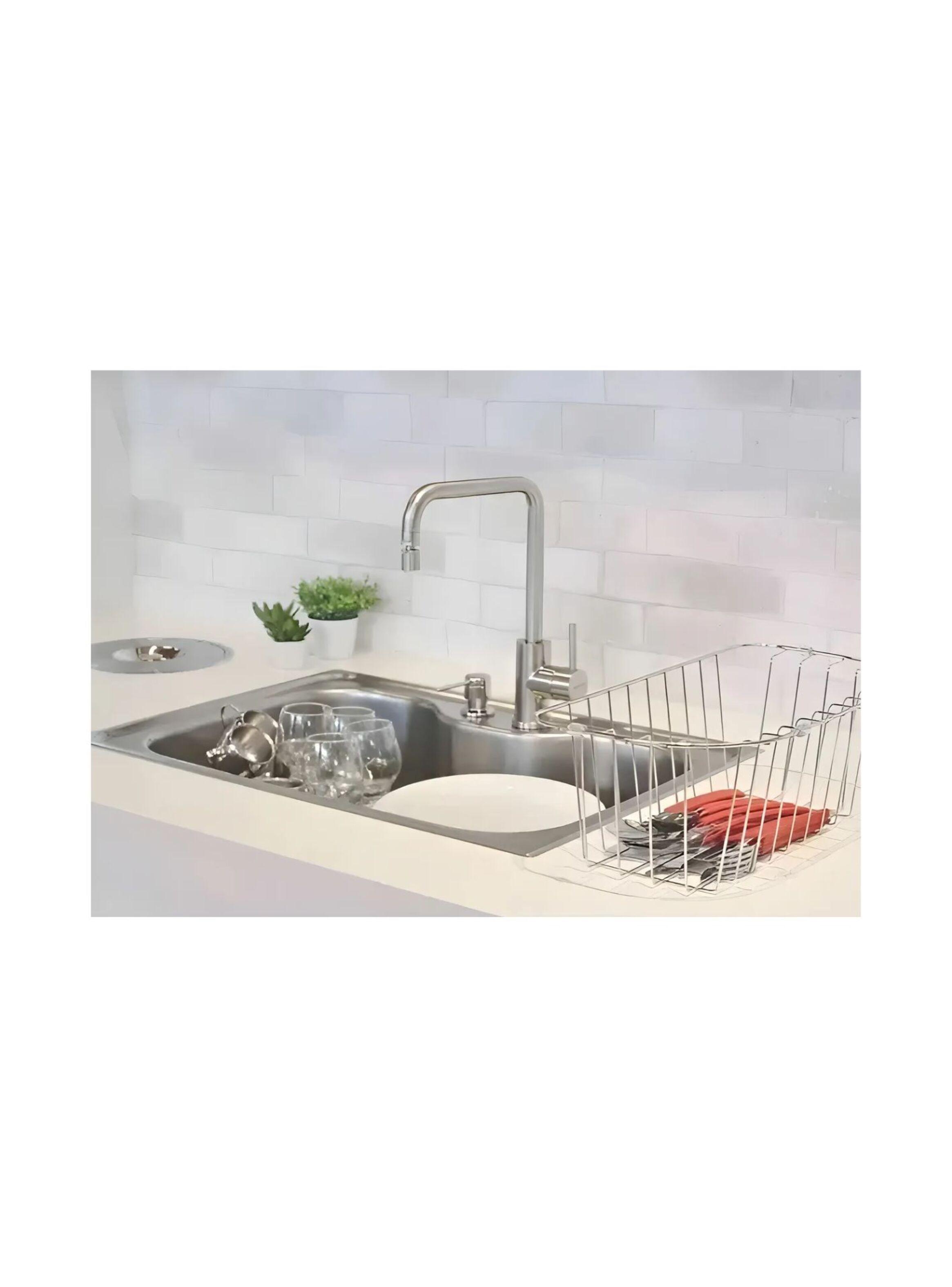 Lavaplatos Simple Empotrado Qatar Shop Acero Inoxidable 79x48 cm Brillante-1