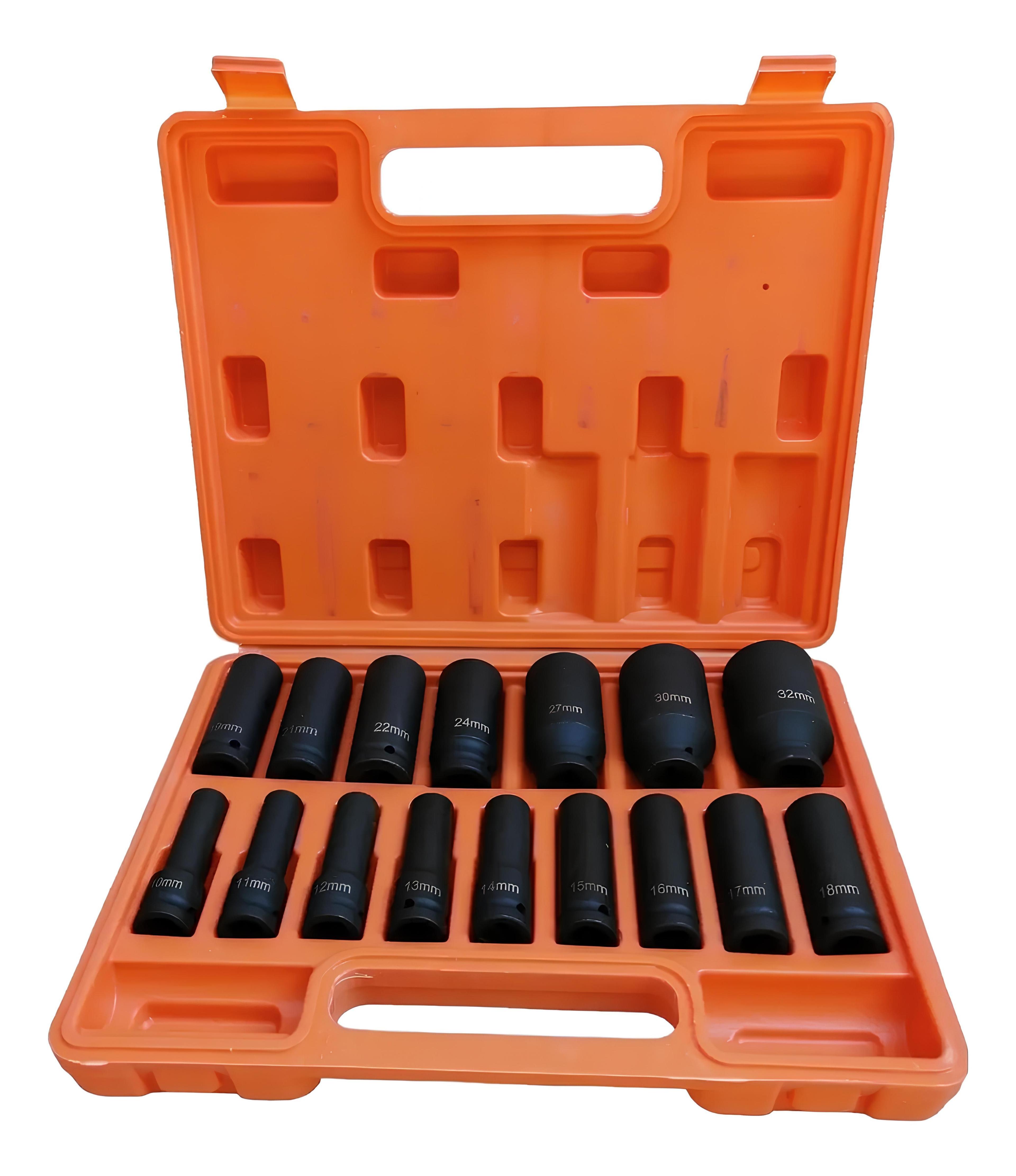 Kit Dados De Impacto 1/2 16 Piezas De 10 A 32 Mm-0