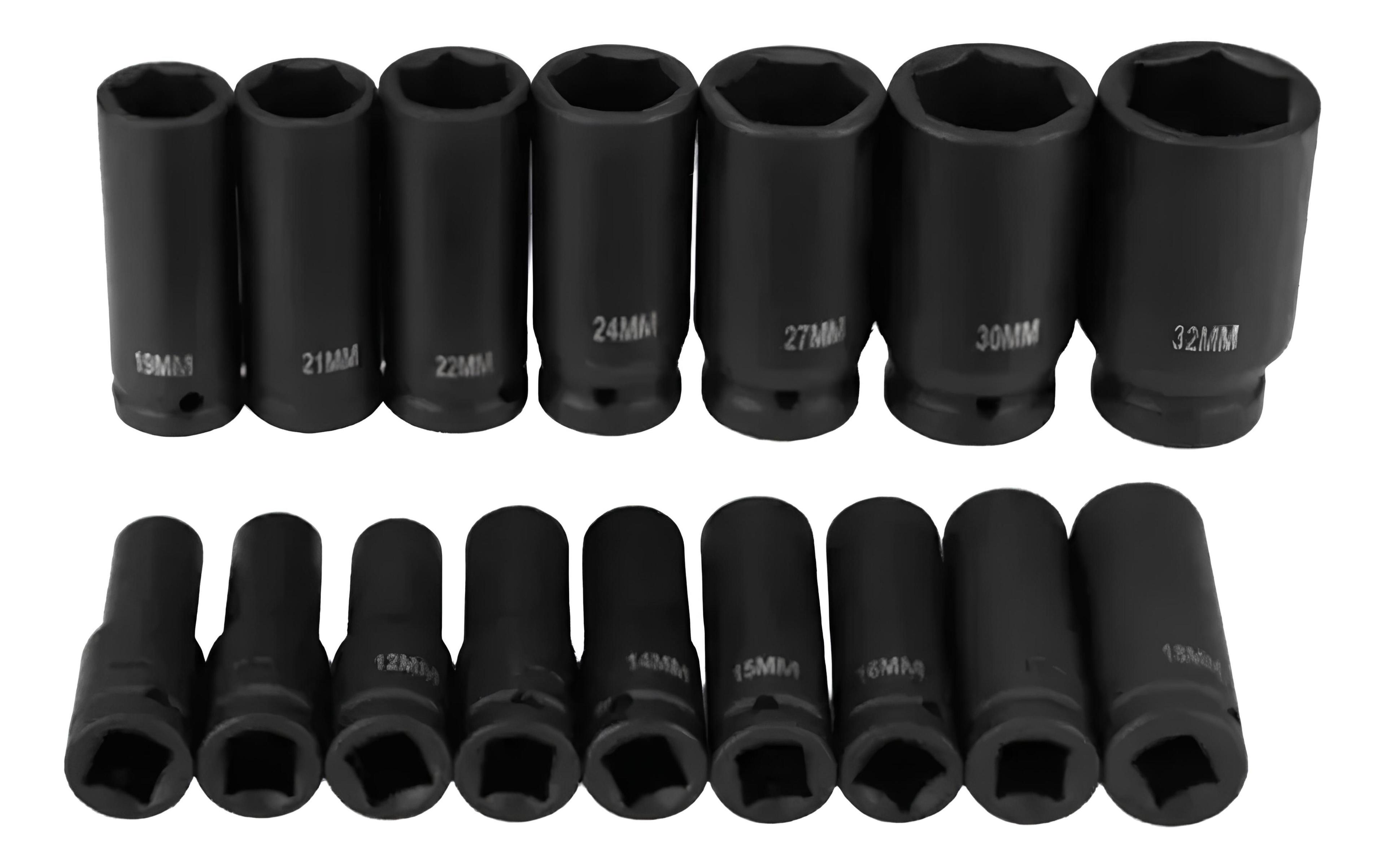 Kit Dados De Impacto 1/2 16 Piezas De 10 A 32 Mm-1