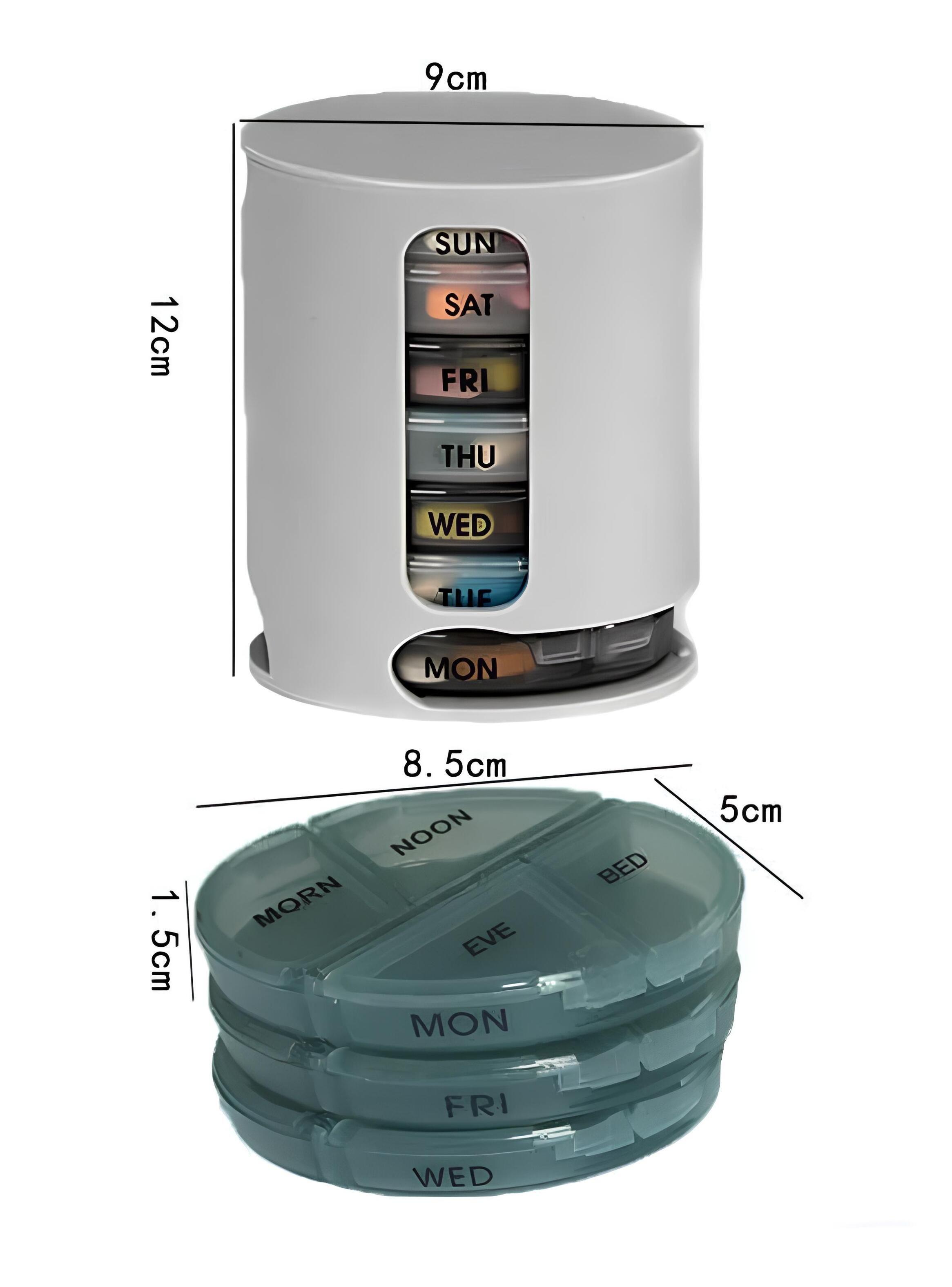 Caja Almacenamiento Píldora Pastillero Organizador-1