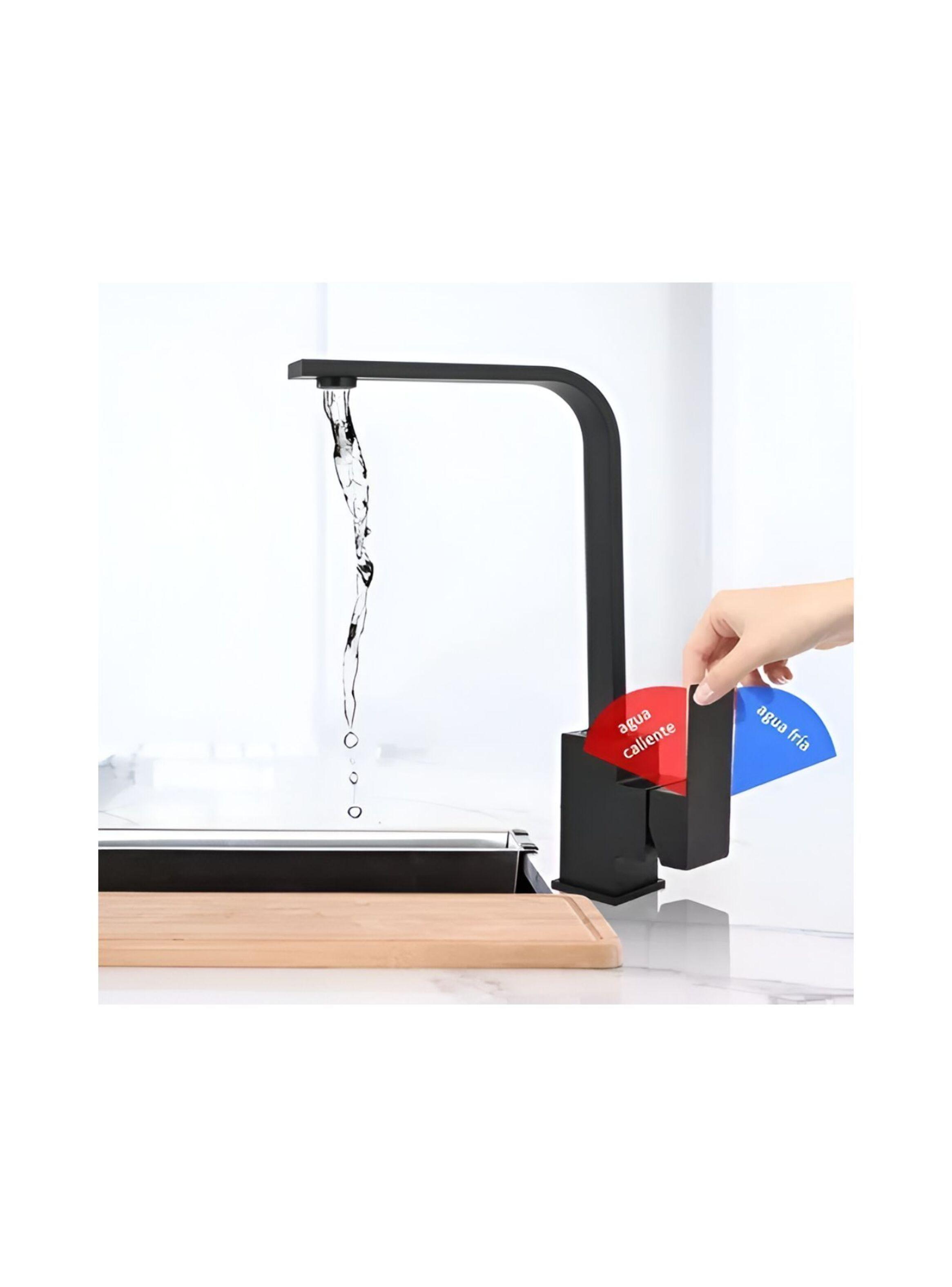 Llave Monomando Lavaplatos Plana Cuadrada-2