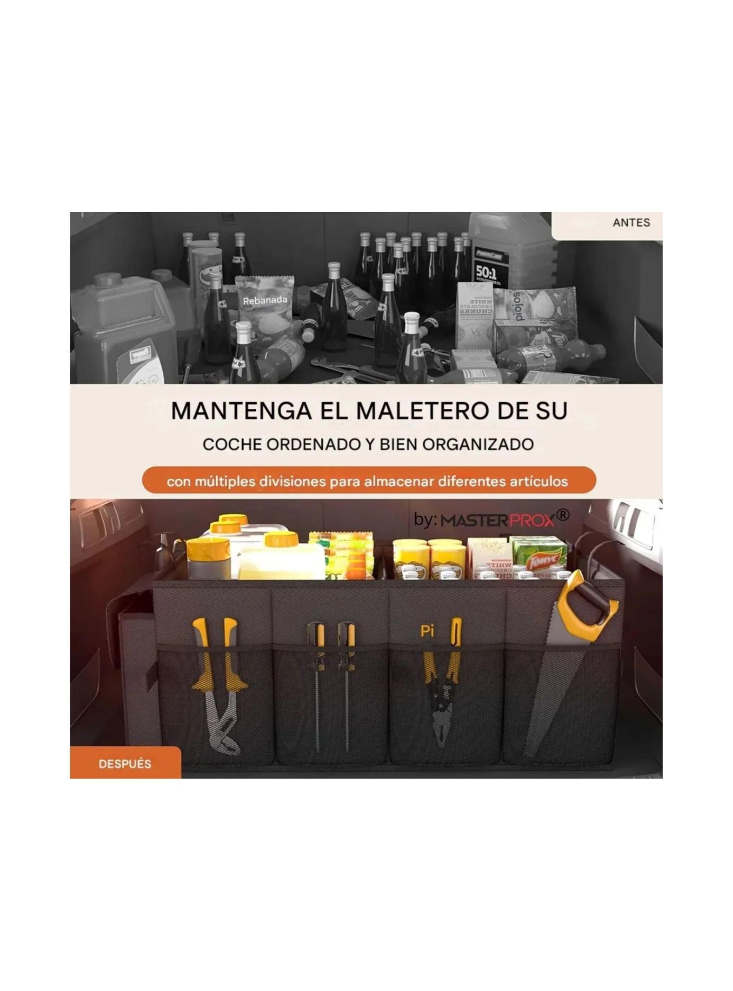 Organizador De Maletero Plegable Premium 3 Compartimientos Para Auto Suv Y Camioneta-2