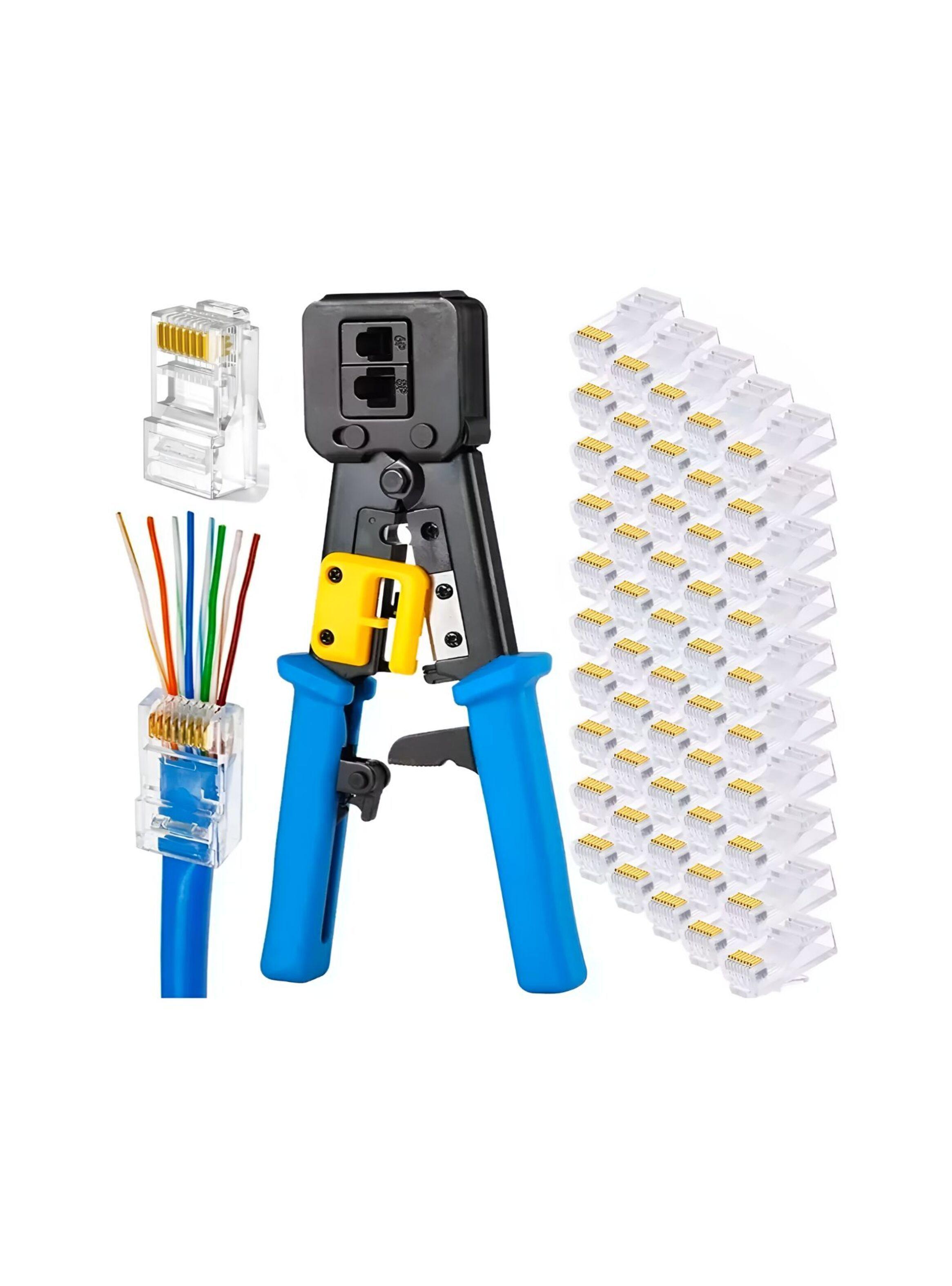 Crimpeadora Ez Rj45 +50 Conector Cat6 Prensa Anticorte-0