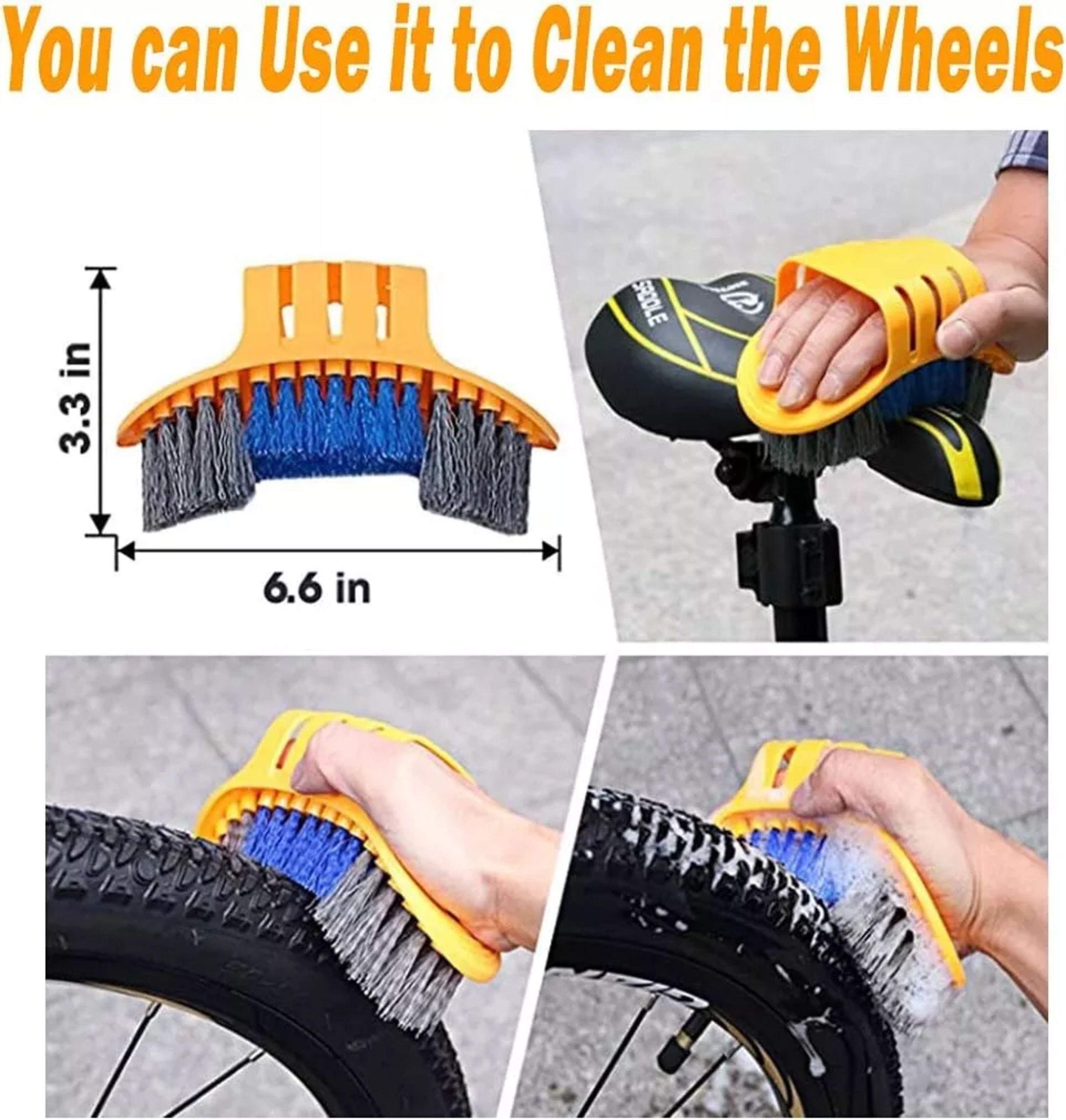 Limpieza Bicicleta Kit 10 Piezas Cepillo Polvo-2