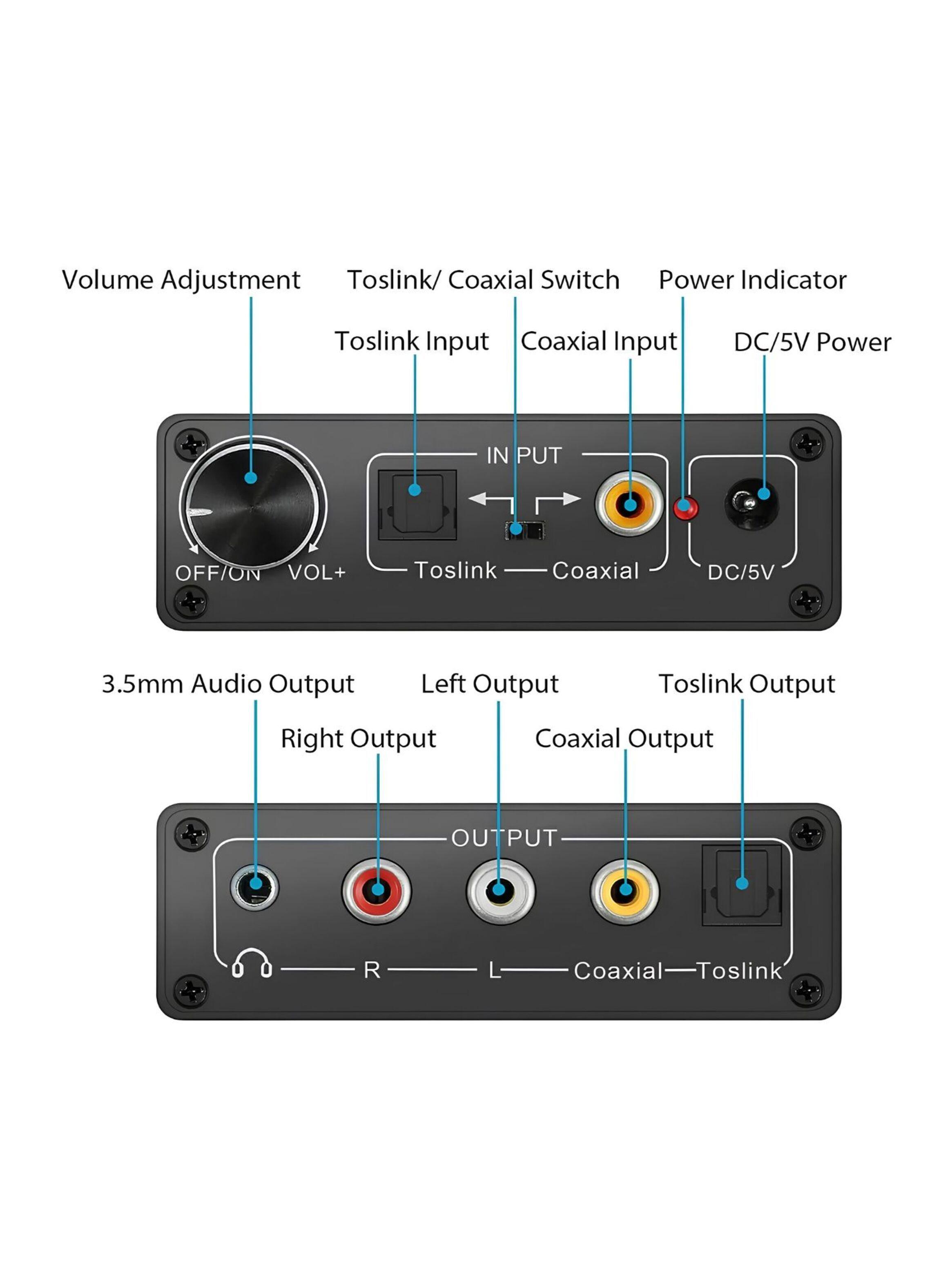 Conversor De Audio Digital Hifi Óptico A Rca -2