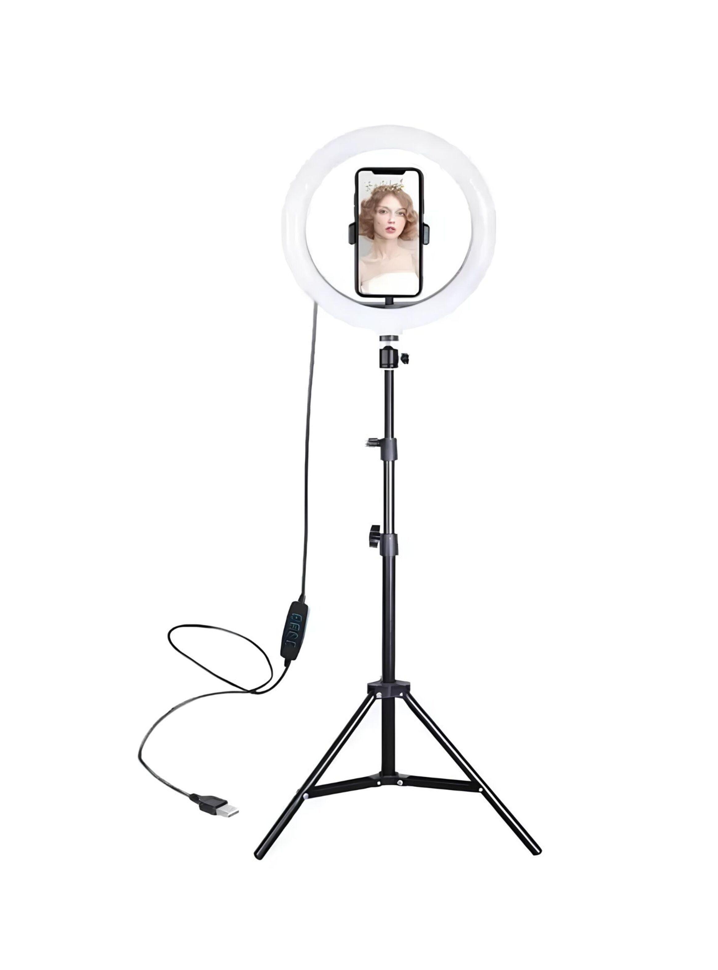 Aro Luz Para Fotografía 26cm Foco Video + Tripode-0