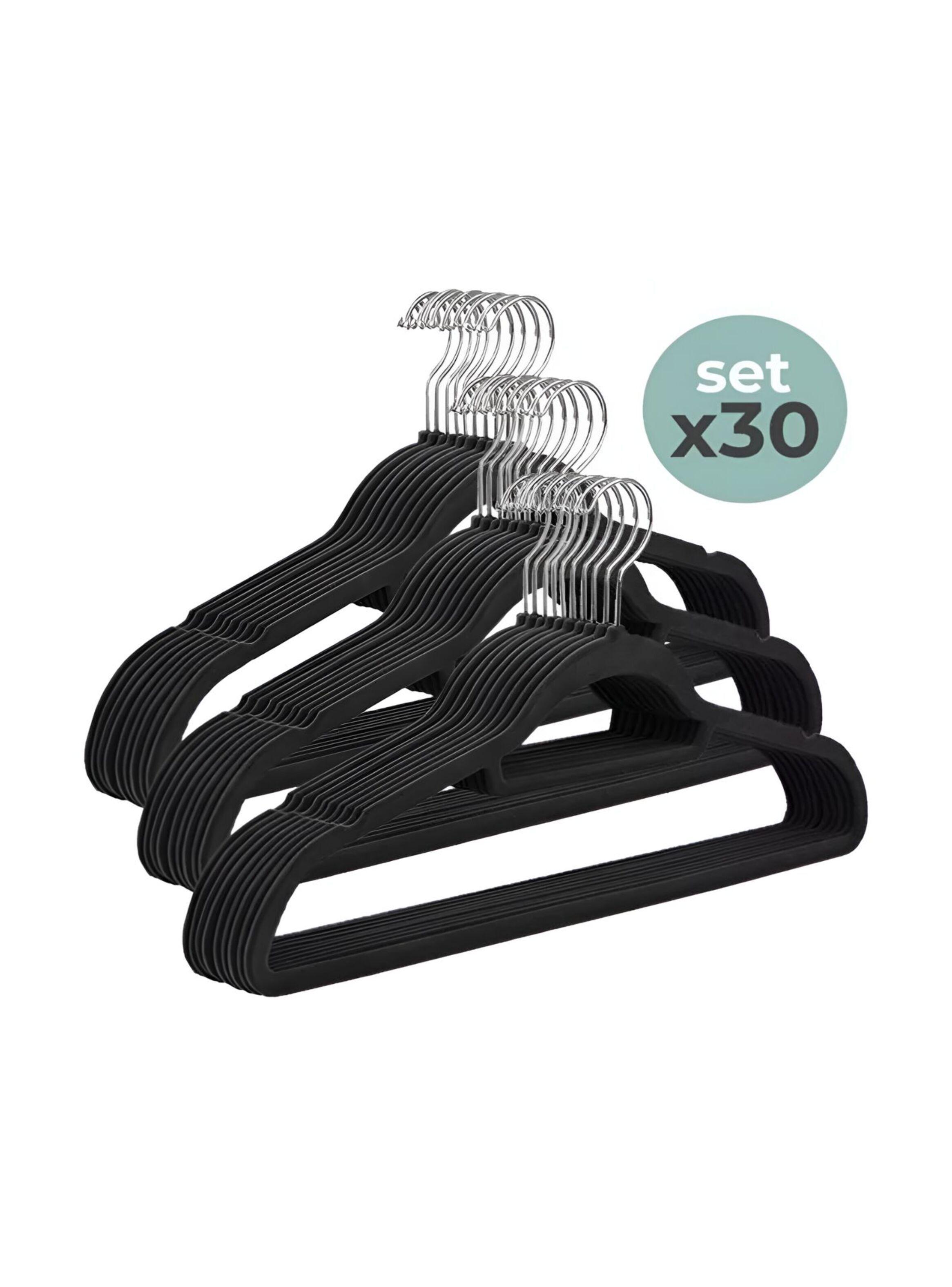 Colgadores De Ropa Set 30und Terciopelo Antideslizante-0