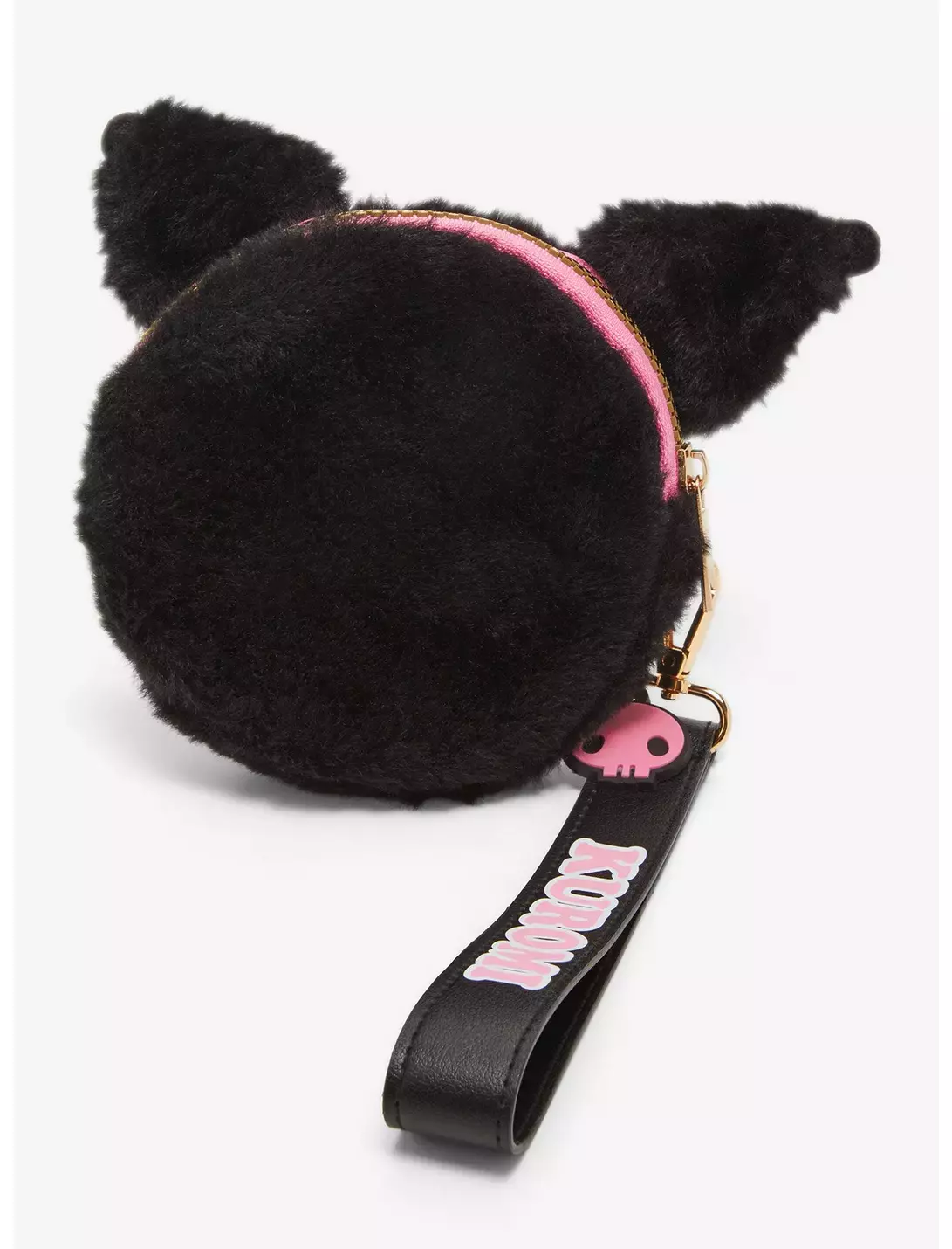 Loungefly Monedero Peludo Kuromi Negro Felpa-2