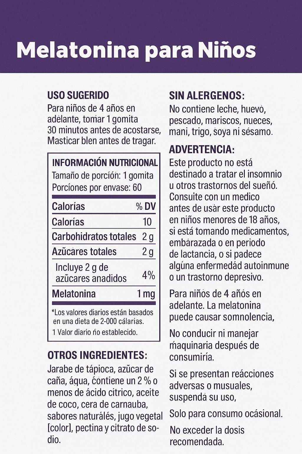 Natrol Kids Melatonina 1 mg 60 Gomitas-2