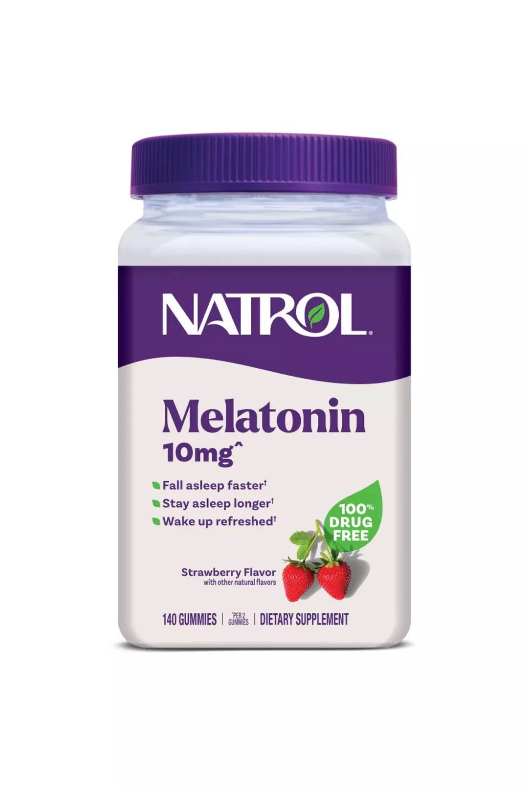 Melatonina 10mg 140 gomitas sabor frutilla Natrol-0
