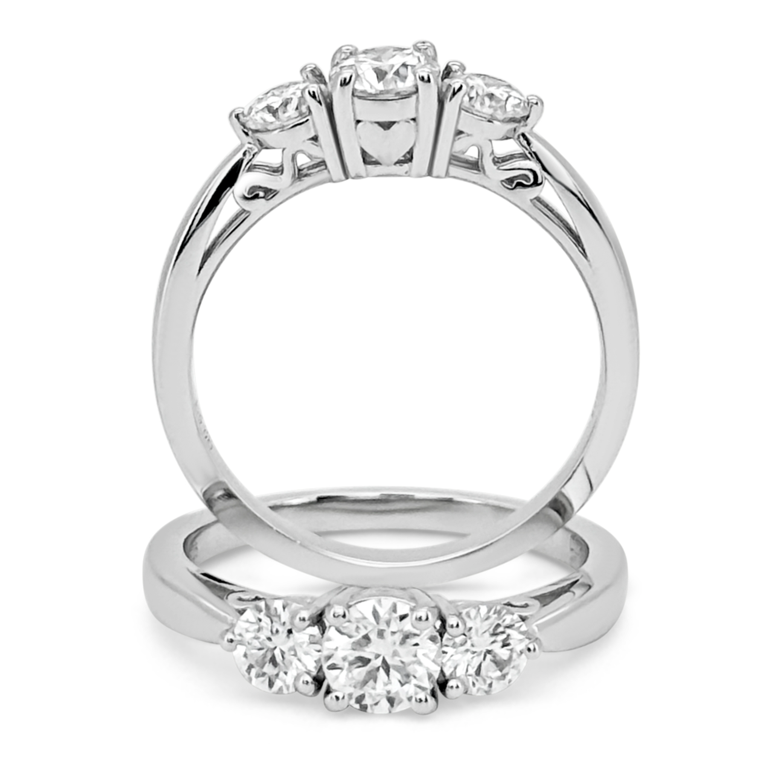 Anillo de compromiso TRINITY HEART-0