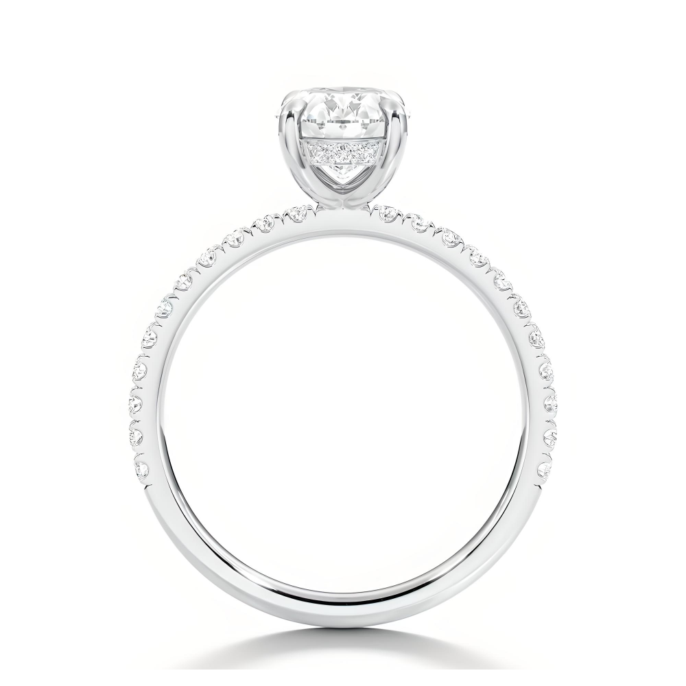 ANILLO DE COMPROMISO EN PLATA RODINADA PARA MUJER BOOMZAIR CON MOISSANITA OVAL DE 1.0 CT. ENGASTE PAVÉ-2