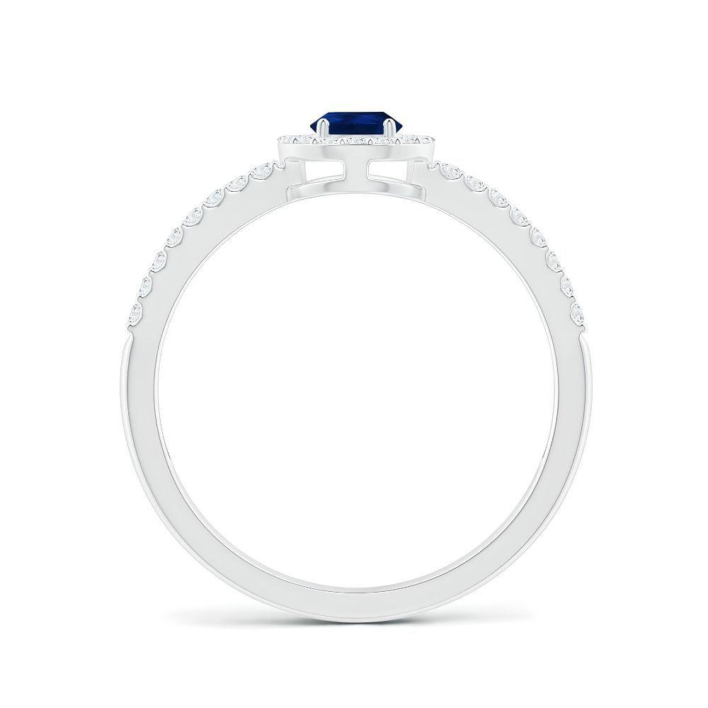 ANILLO DE COMPROMISO VENUS - ZAFIRO Y MOISSANITAS-1