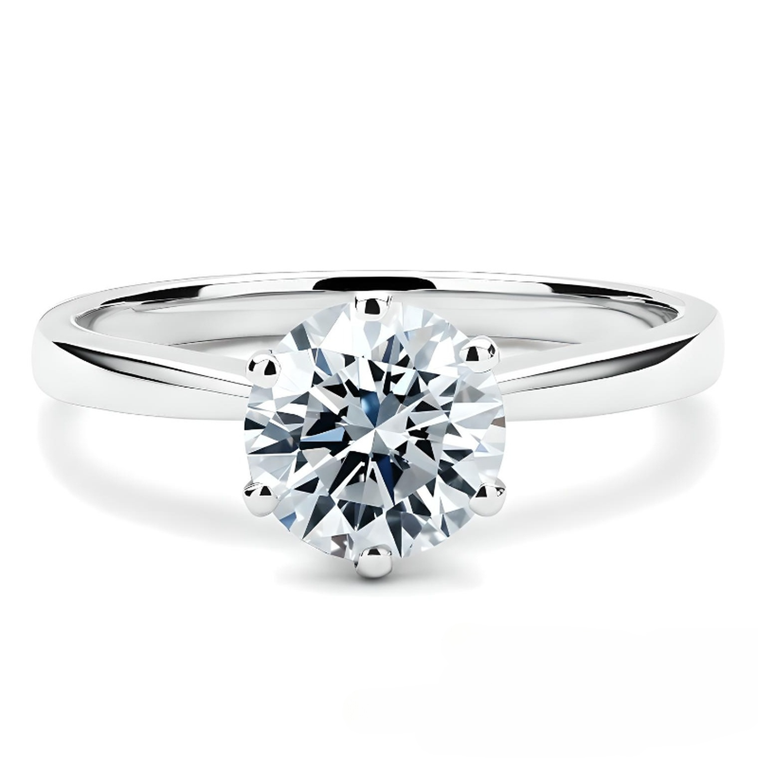 Anillo con brillante solitario de 1.0 ct 9 gris-0