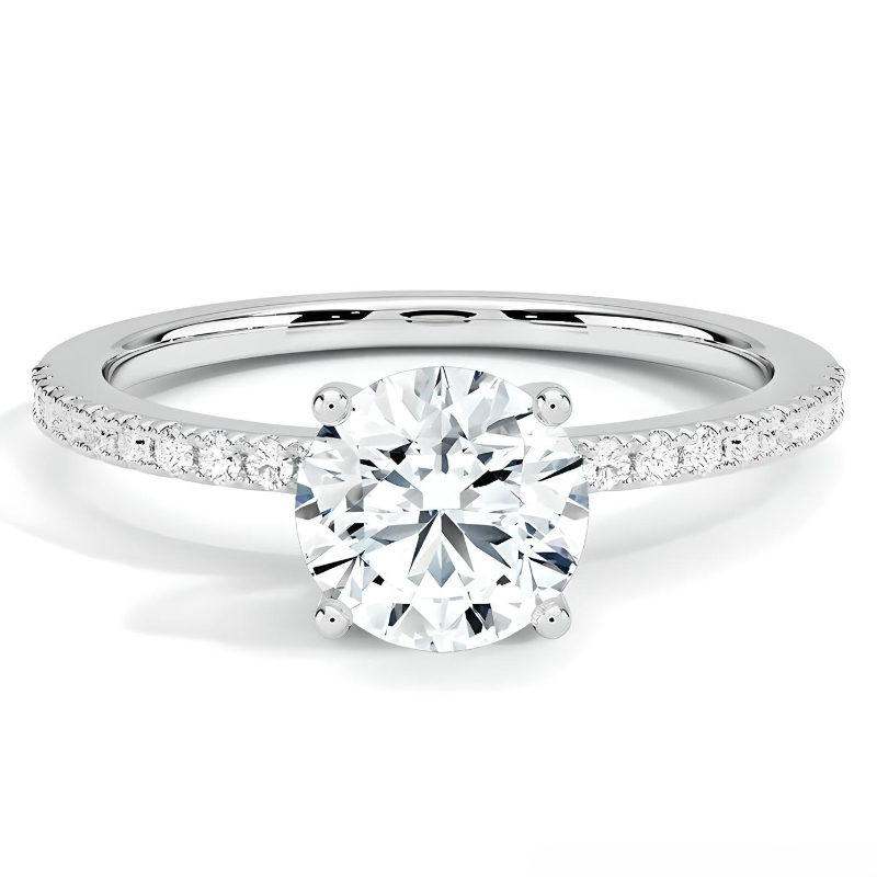 ANILLO DE COMPROMISO BOOMZAIR MINIMALISTA CON MOISSANITA 1 CT D VVS1-0