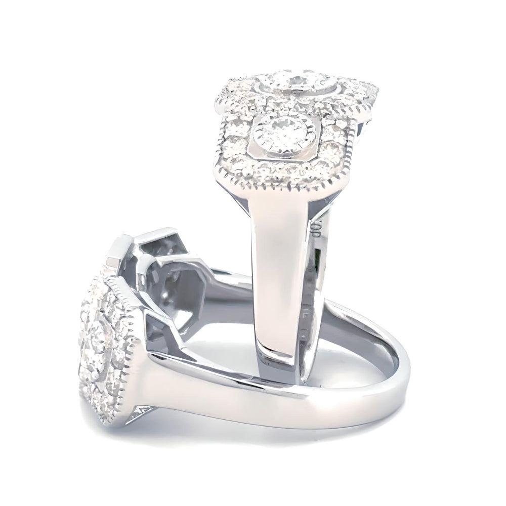 ANILLO DE COMPROMISO BOOMZAIR "DAKOTA" CON MOISSANITAS EN PLATA LEY RODINADA-1